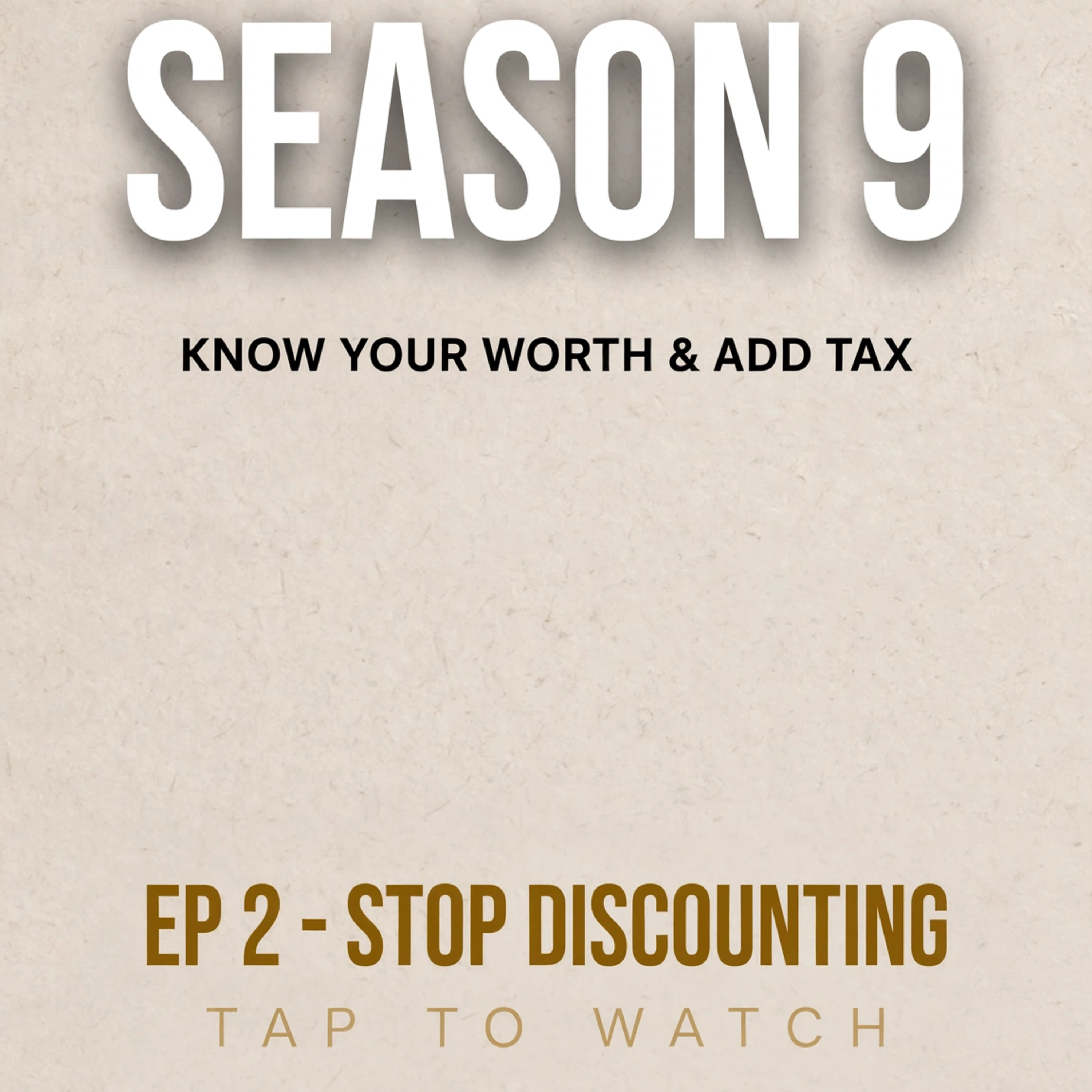 Stop Giving Discounts  episode artwork