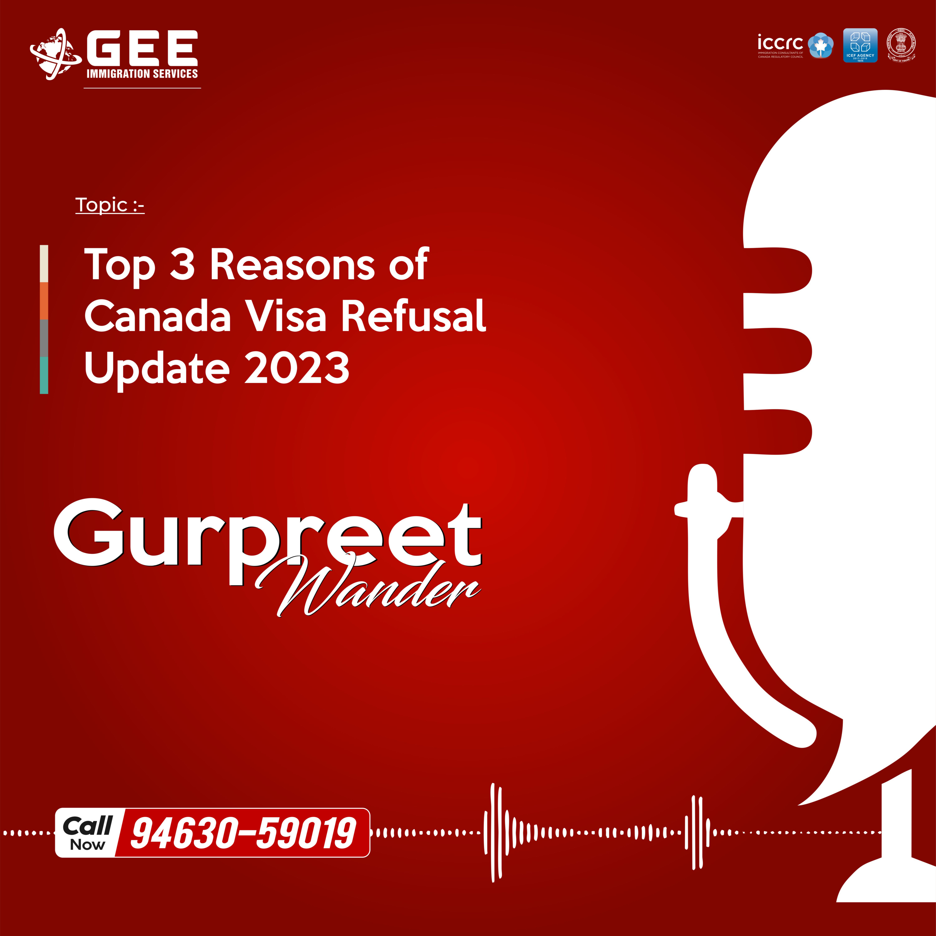 Top 3 reasons for visa refusal | Process to turn Refusal into Approval | Podcast by Gurpreet Wander episode artwork