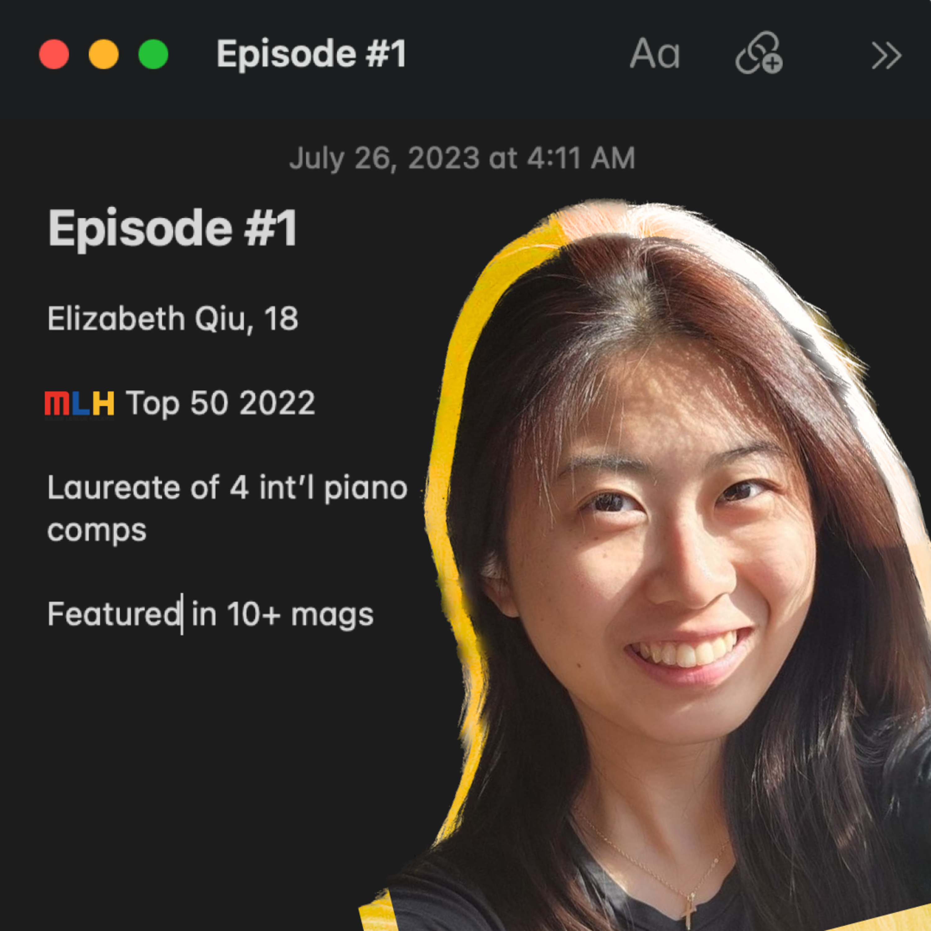 Episode #1: Elizabeth Qiu episode artwork