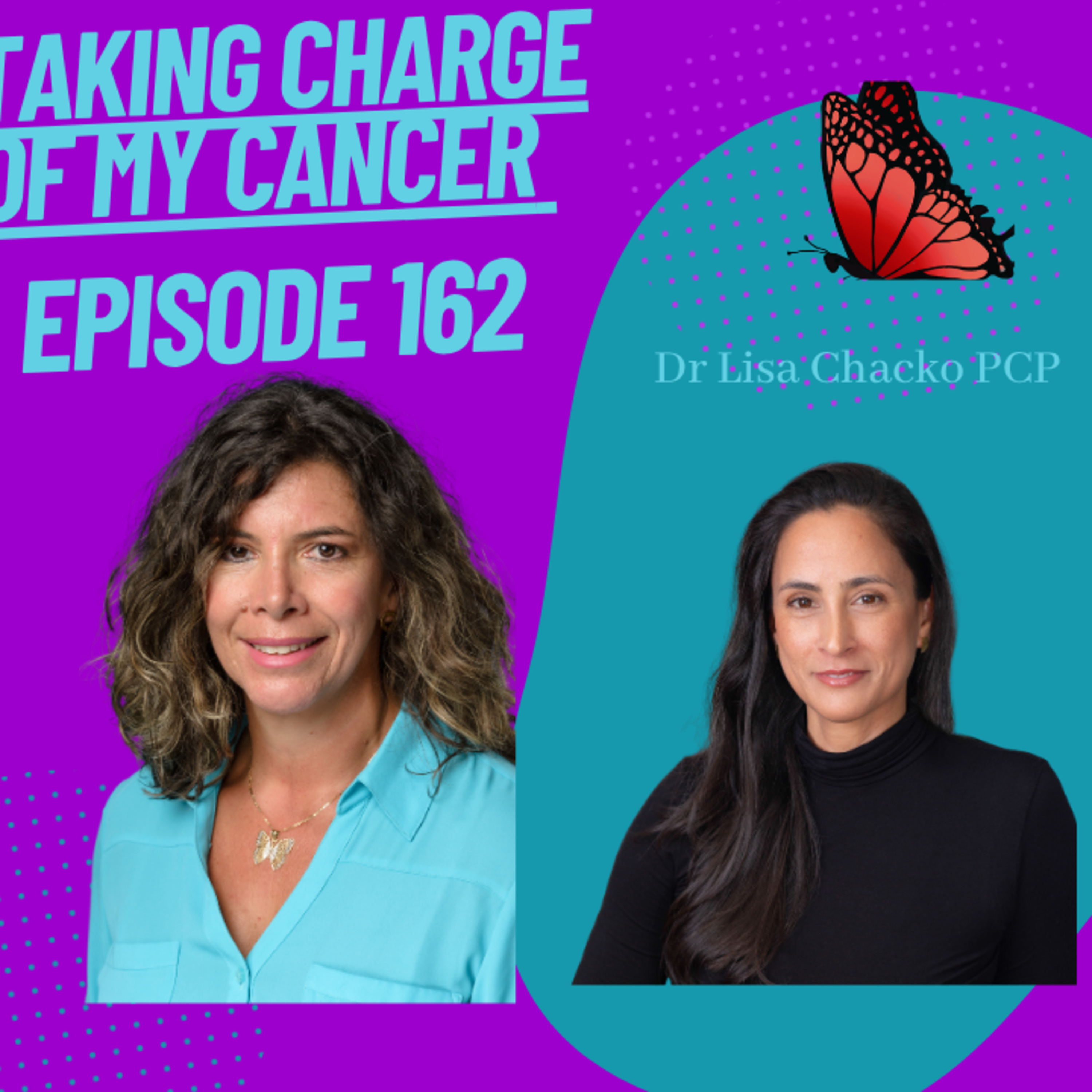 Episode 162 with Dr Lisa Chacko . PCP and Menopause specialist episode artwork