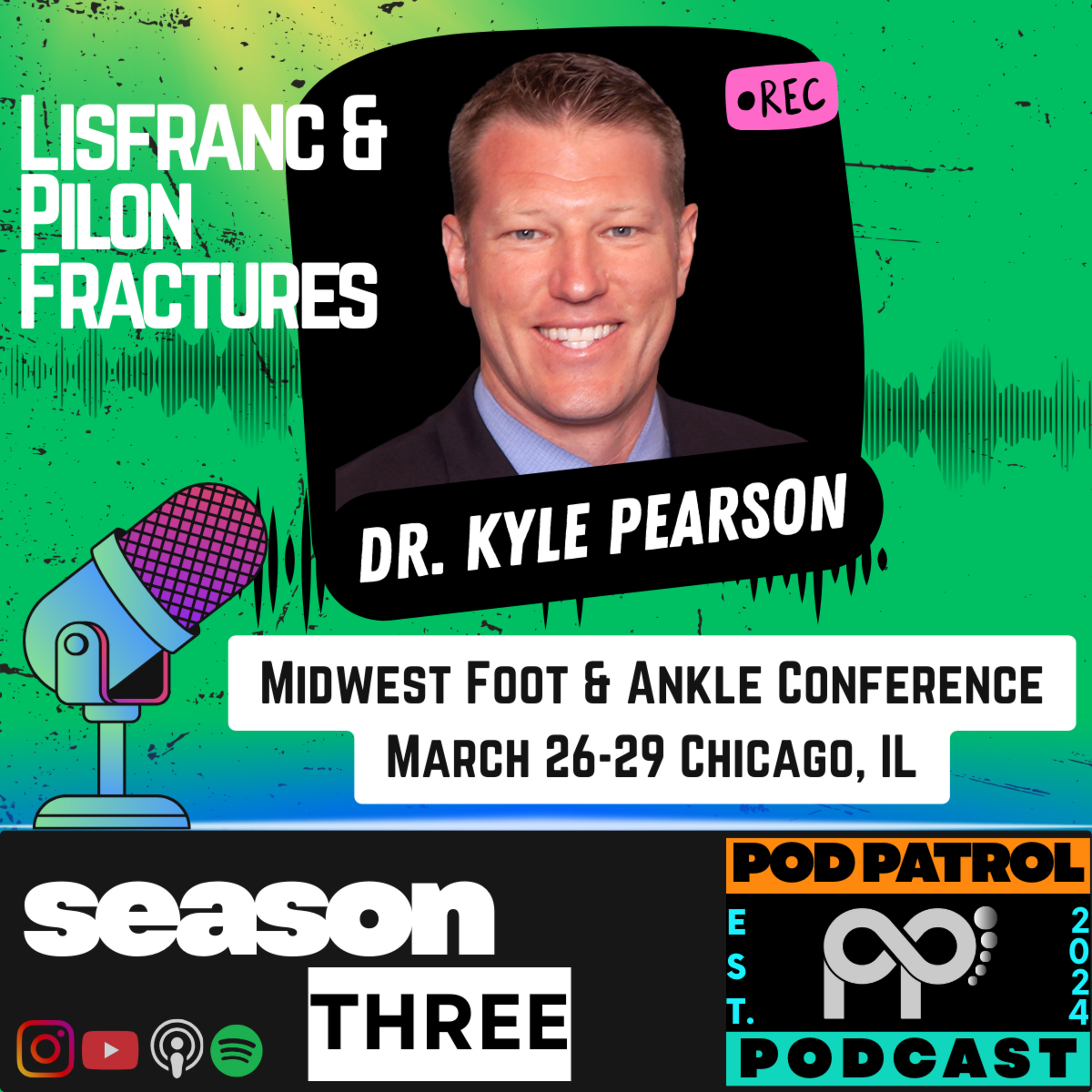 S3.E12 - Lisfranc and Pilon Fractures; Midwest Foot & Ankle Conference with Dr. Kyle Pearson