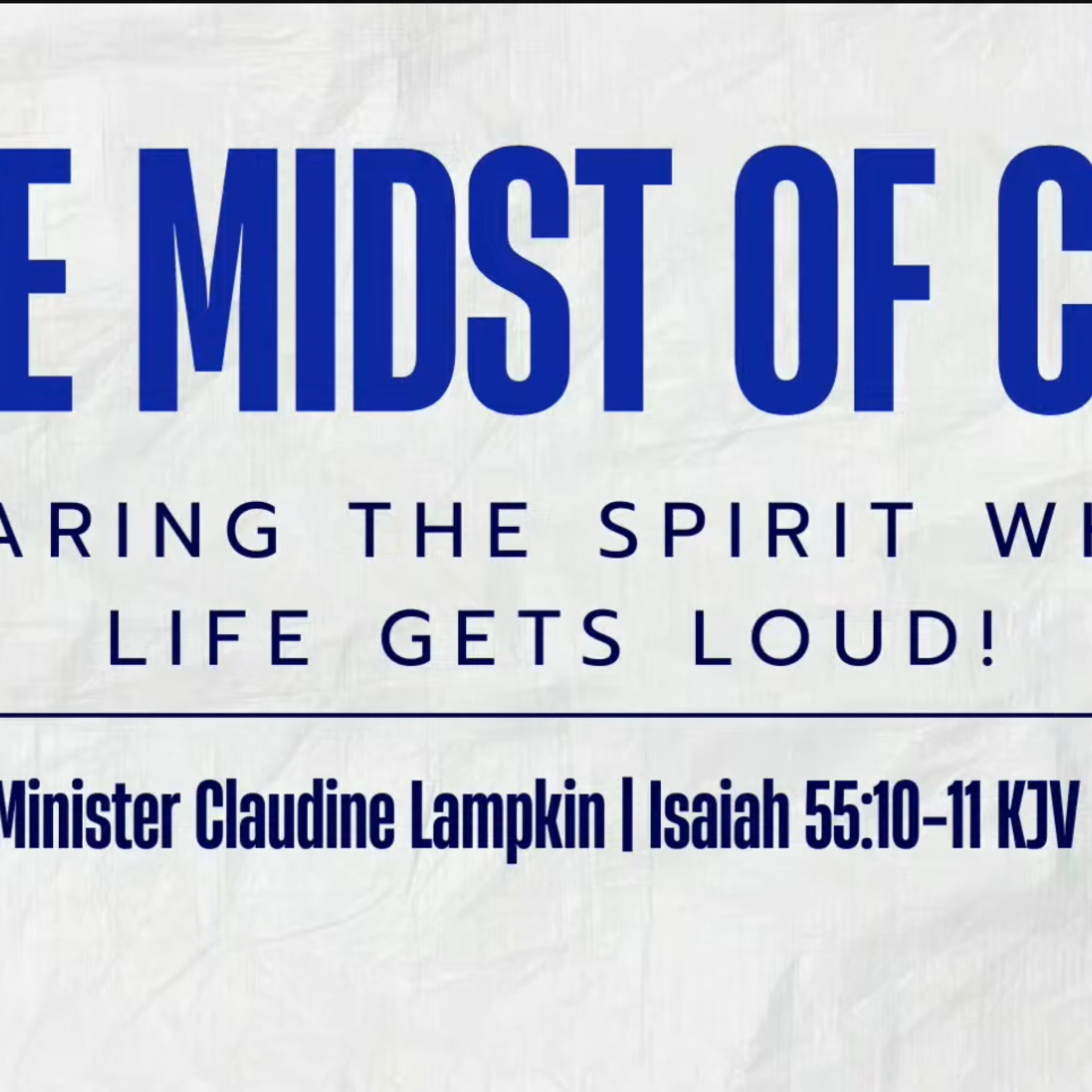 MWM: In the Midst of Chaos | Minister Claudine Lampkin episode artwork