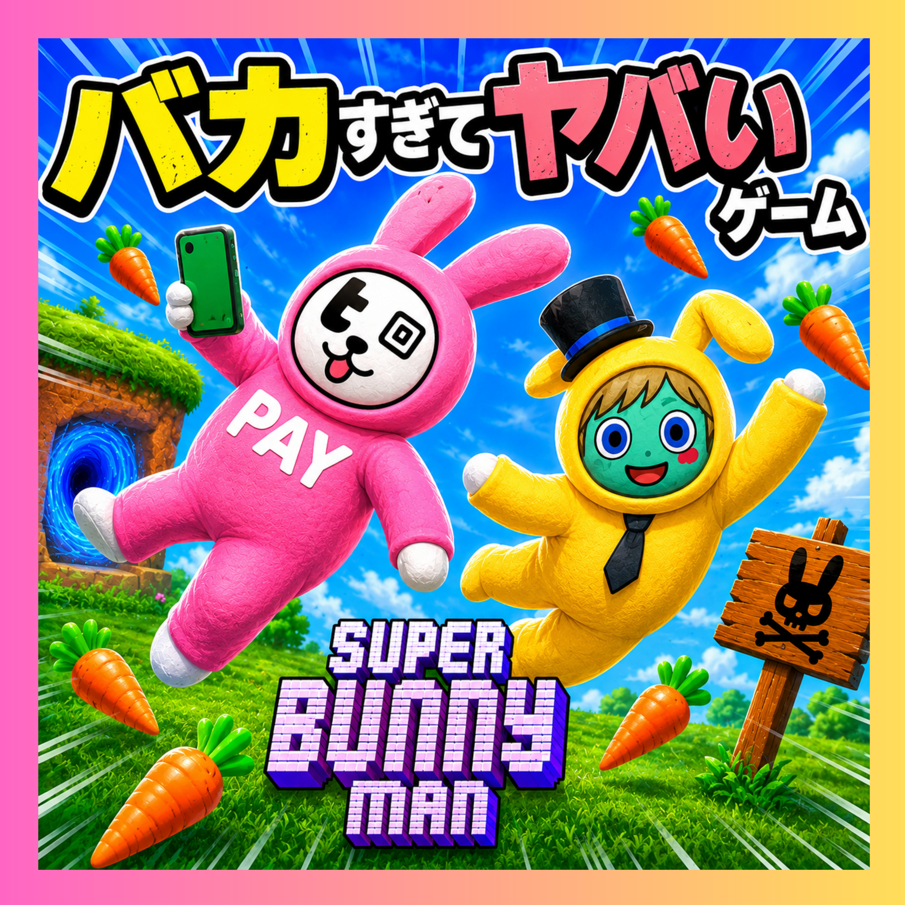 【バカゲー＃18】V字開脚と巨大なボラギノールがたくさん詰まったゲームになりましたさ│スーパーバニーマン episode artwork