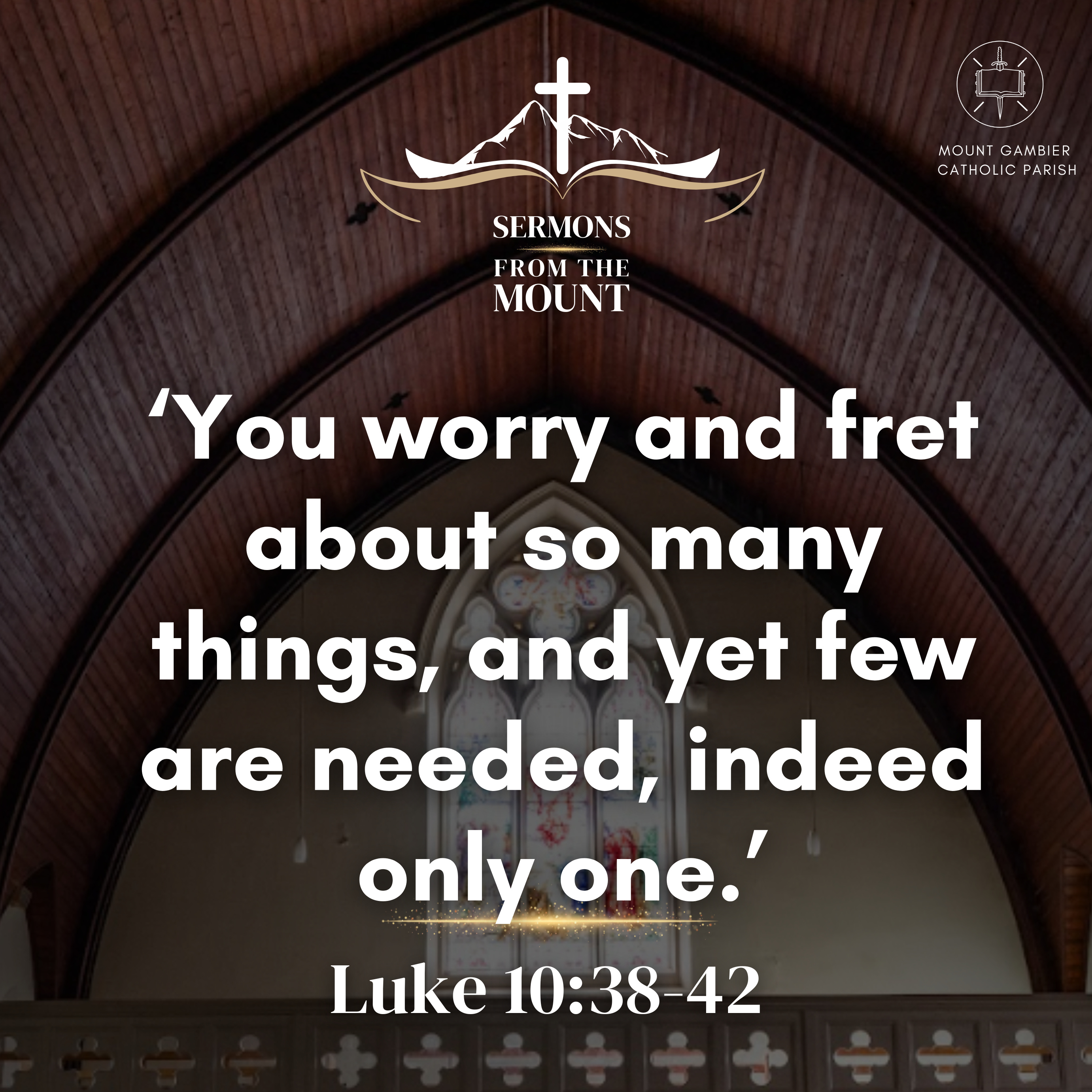 Gospel 19-20 July 2025 - 16th Sunday of Ordinary Time, Yr C.