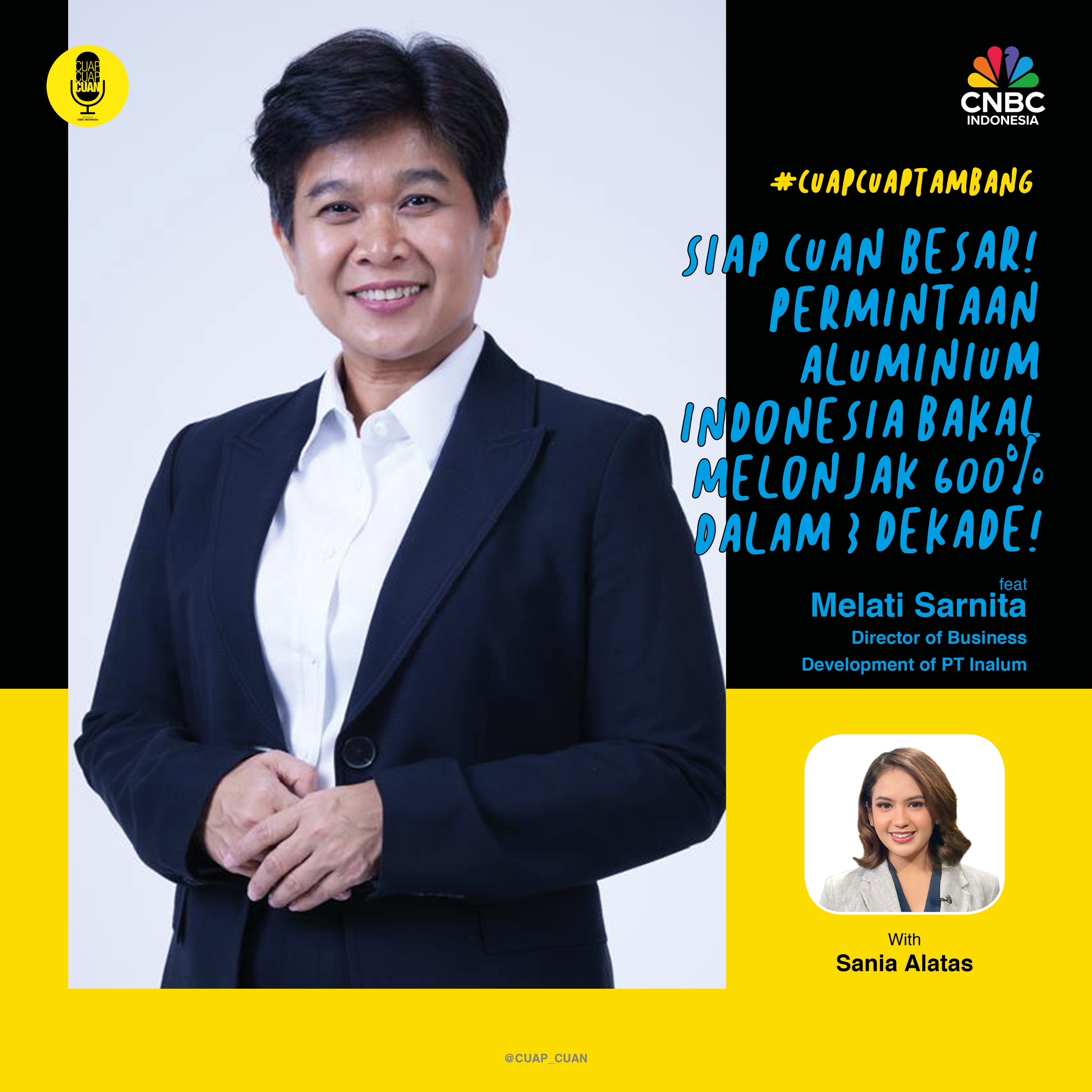 Siap Cuan Besar! Permintaan Aluminium Indonesia Bakal Melonjak 600% Dalam 3 Dekade! ft Melati Sarnita | #CuapCuapTambang episode artwork