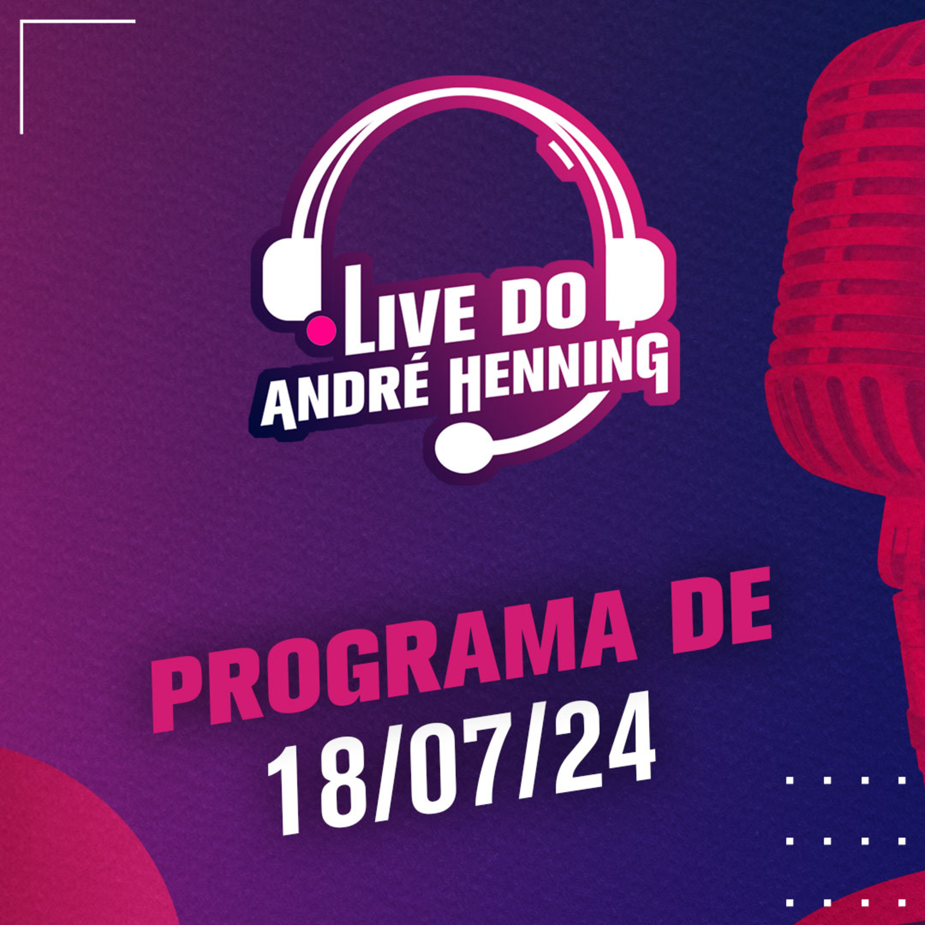 BOTAFOGO VENCE O PALMEIRAS E É LÍDER; BRASILEIRÃO; JOGOS OLÍMPICOS E MUITO MAIS - LIVE DO ANDRÉ episode artwork