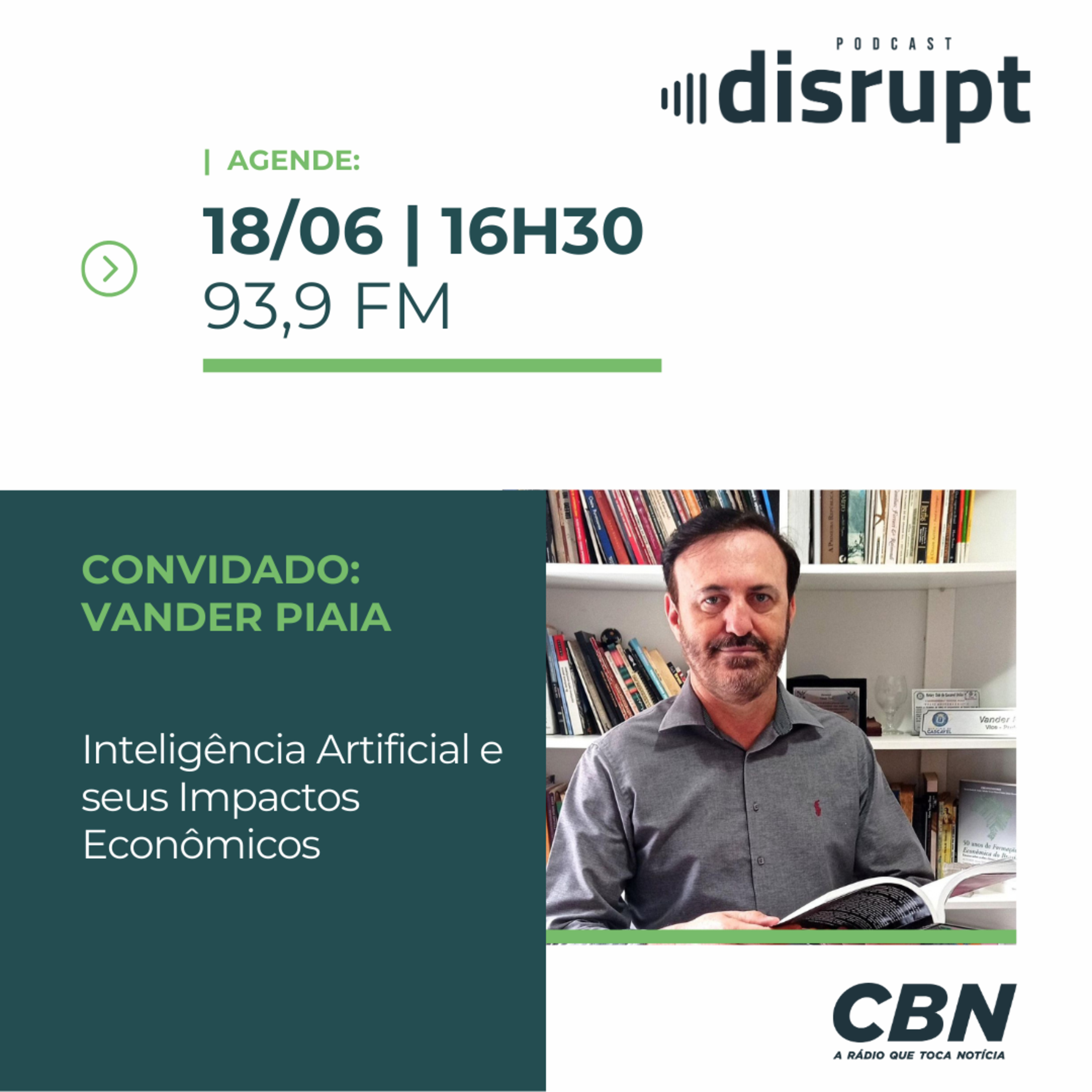 EP. 49 - Inteligência artificial e seus impactos econômicos | Vander Piaia episode artwork