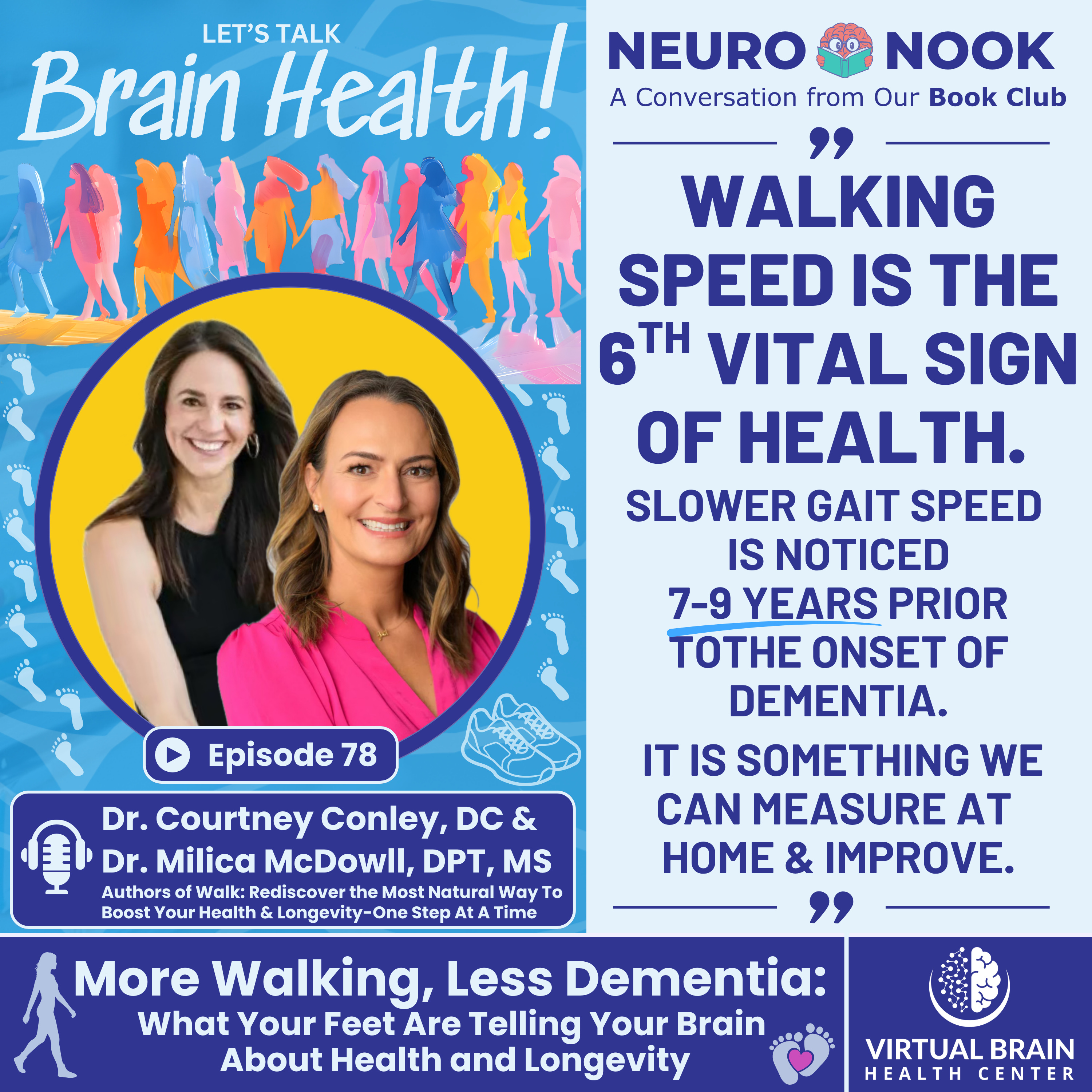 More Walking, Less Dementia: What Your Feet Are Telling Your Brain About Health and Longevity with Dr. Courtney Conley, DC & Dr. Milica McDowell, DPT