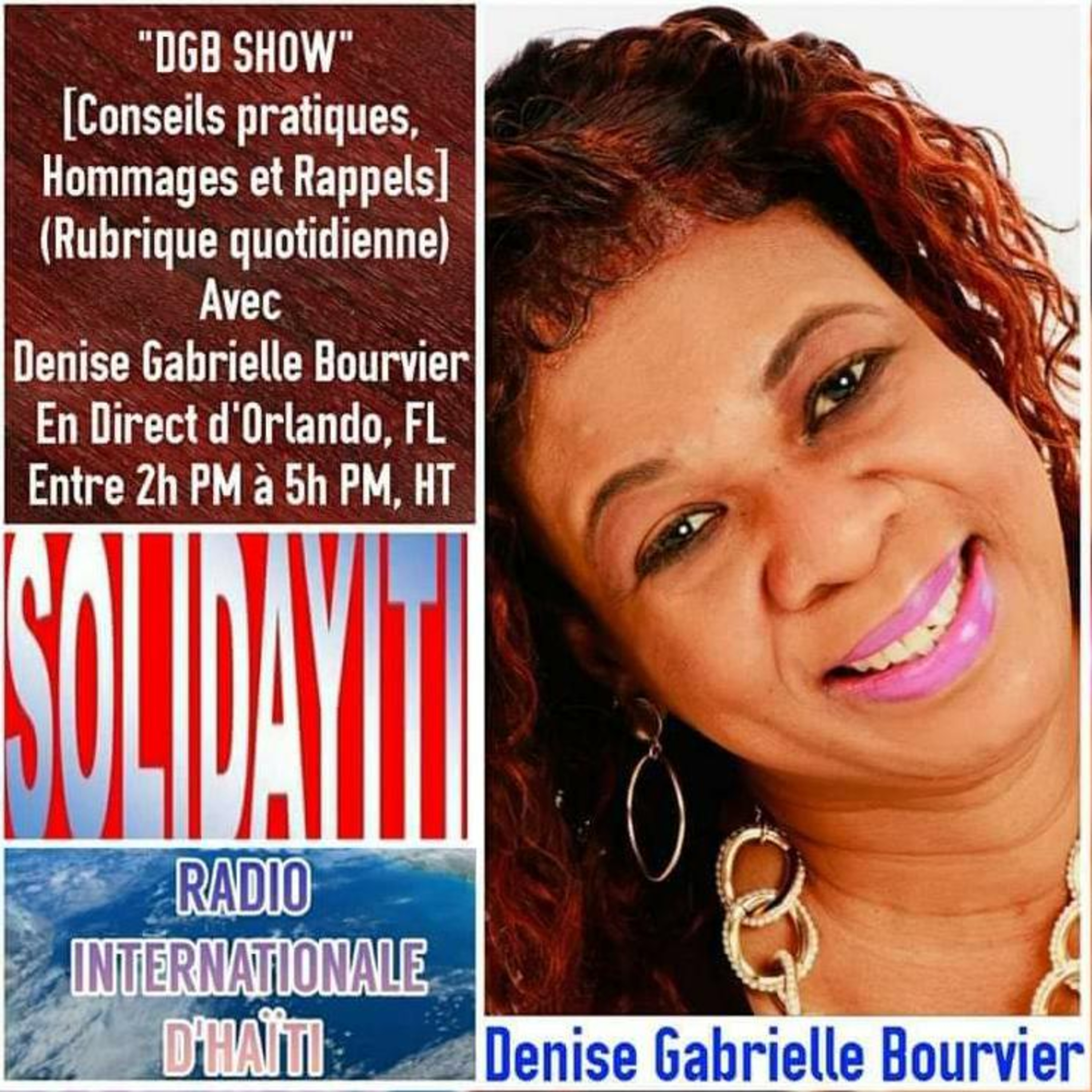 Dgb Show avec Denise Gabrielle Bourvier en direct d'Orlando, Florida, USA - Lundi 31 Mars 2025