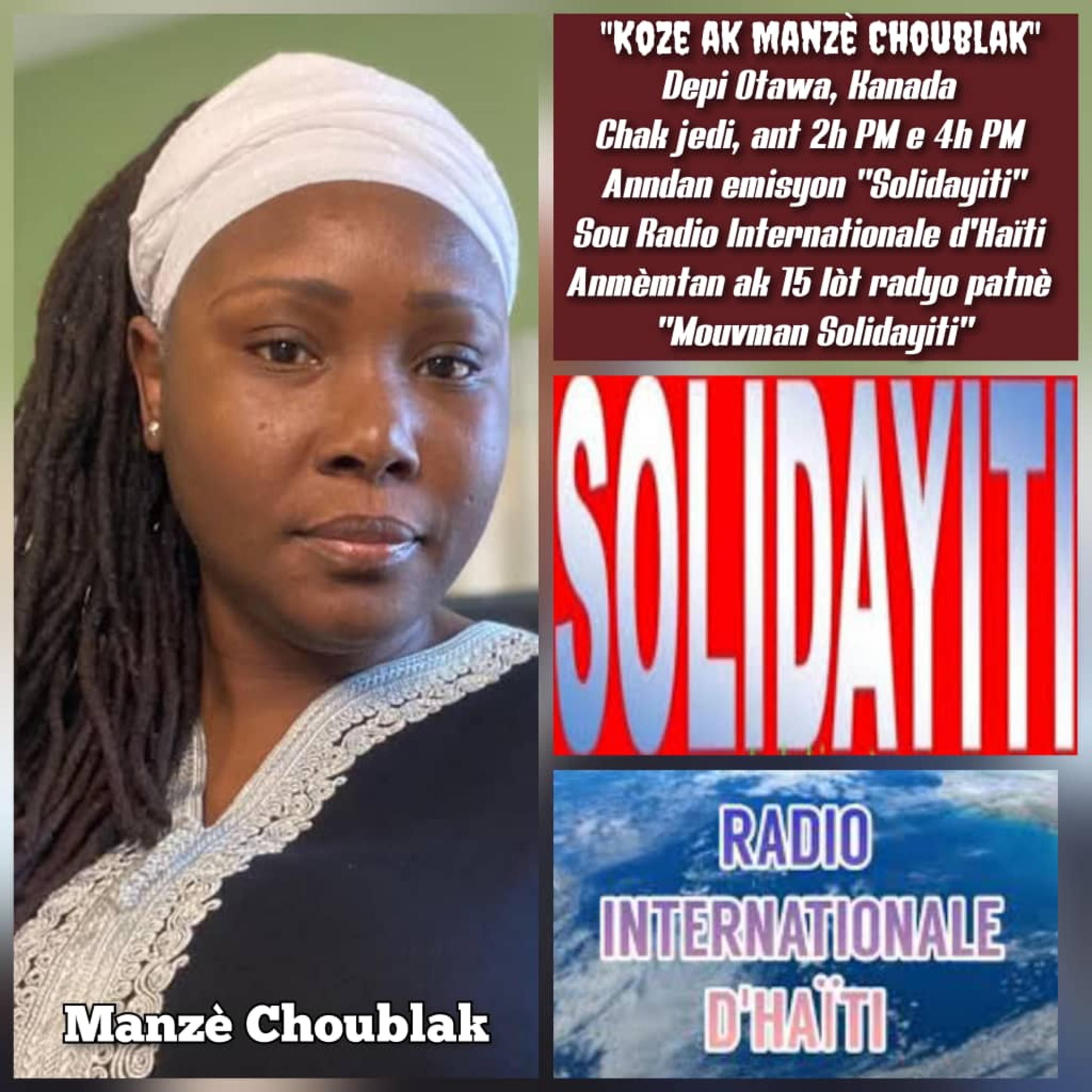 Koze ak Manzè Choublak No.31 andirèk depi Otawa-Gatino, Kanada - Jedi 6 Novanm 2025