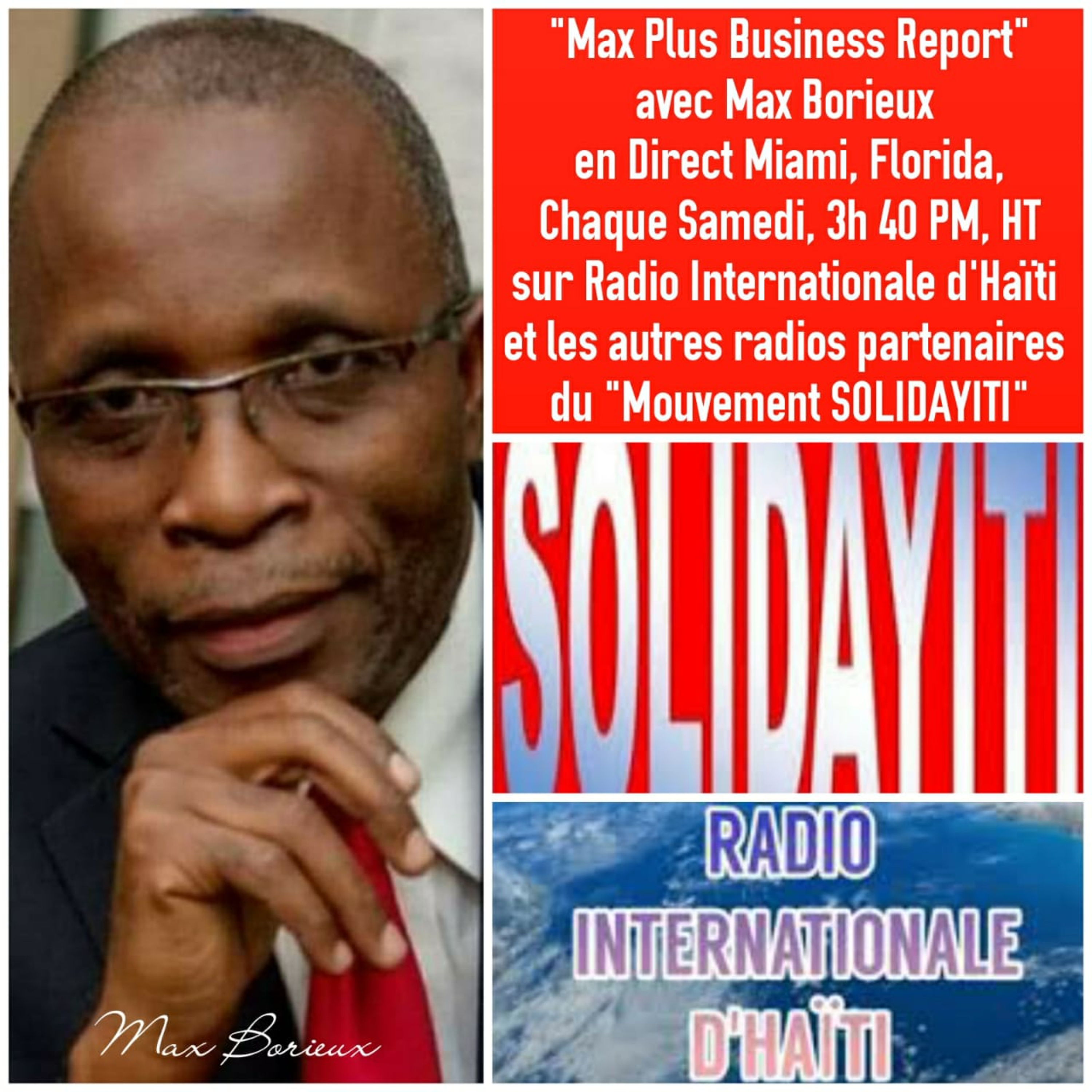 Max Plus Business Report avec Max Borieux en direct de Miami, Florida, USA - Samedi 29 Novembre 2025