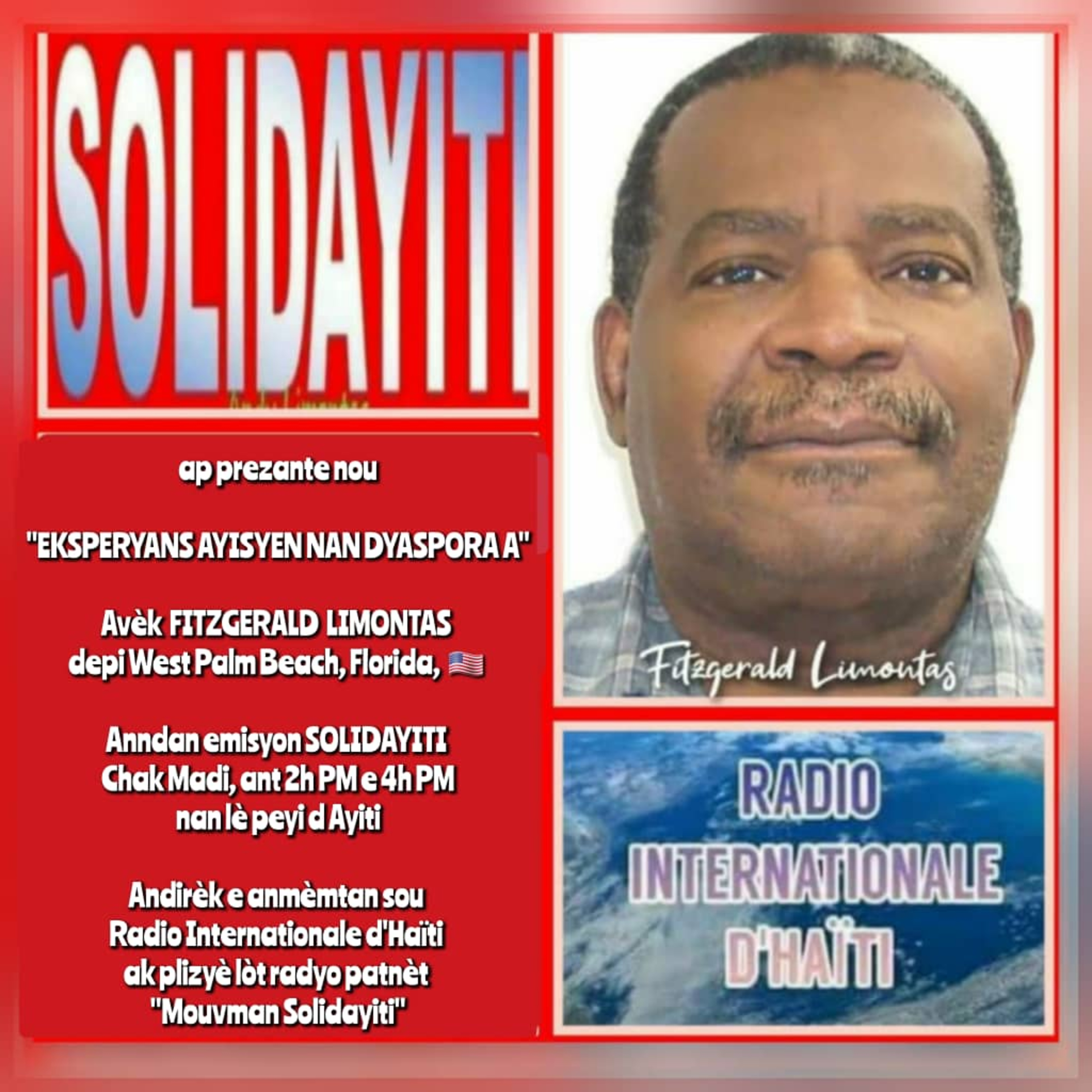 SOLIDAYITI – FITZGERALD LIMONTAS - KOZE SOU IMIGRASYON #22 (EKSPERYANS AYISYEN NAN DYASPORA #22) - MARDI 23 DECEMBRE 2025 episode artwork