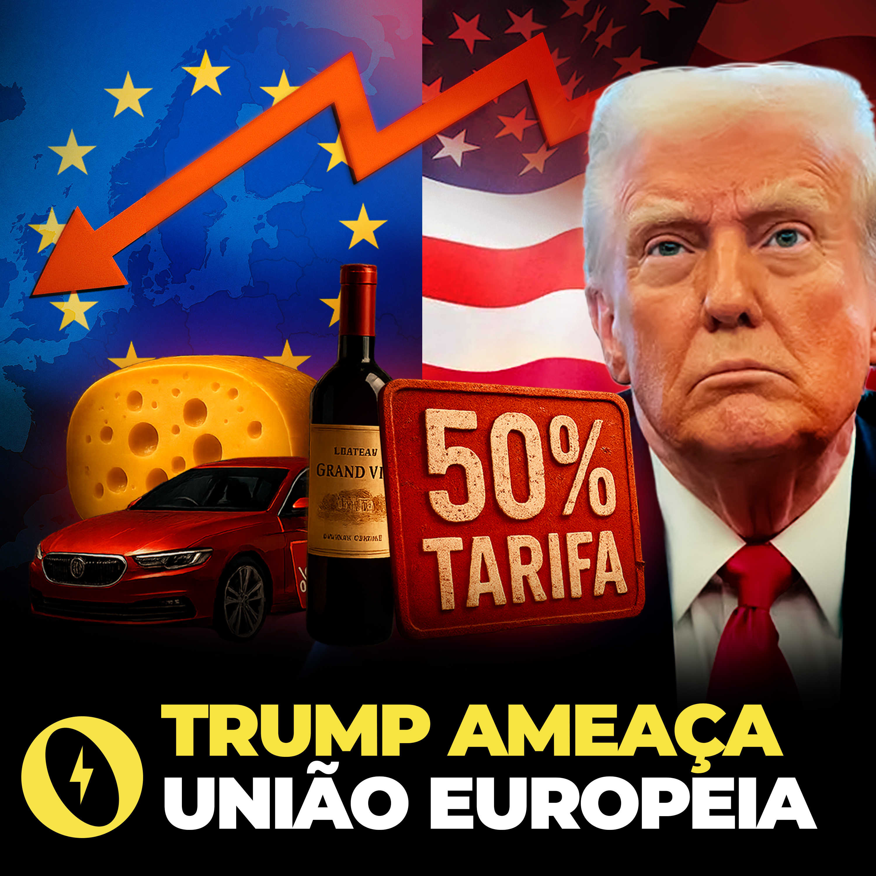 TRUMP DEFENDE TARIFAS DE 50% SOBRE PRODUTOS DA UNIÃO EUROPEIA EM JUNHO - FLOW NEWS - #493 #FN