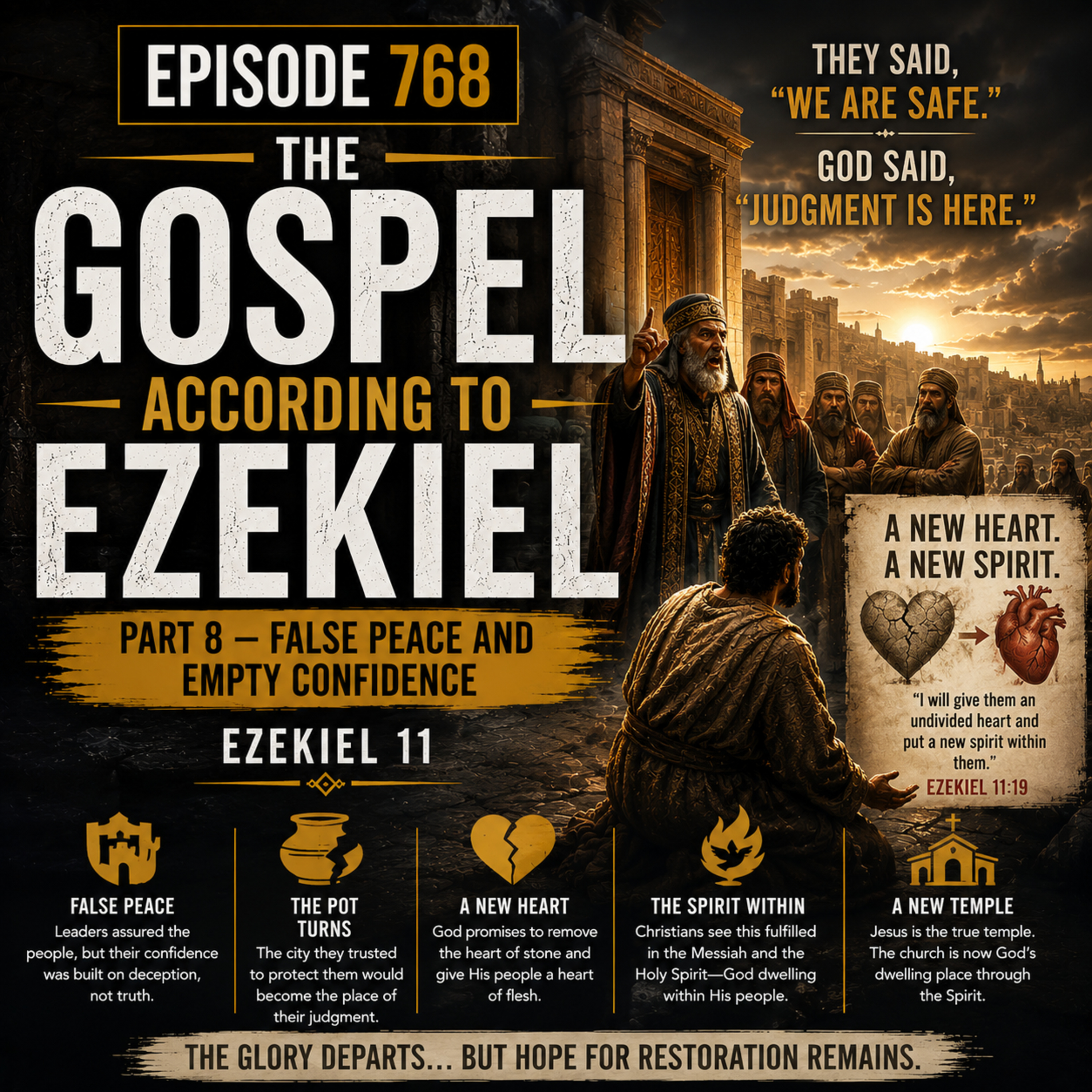 768 False Peace and Empty Confidence Ezekiel 11 (The Gospel According to Ezekiel Part 8)