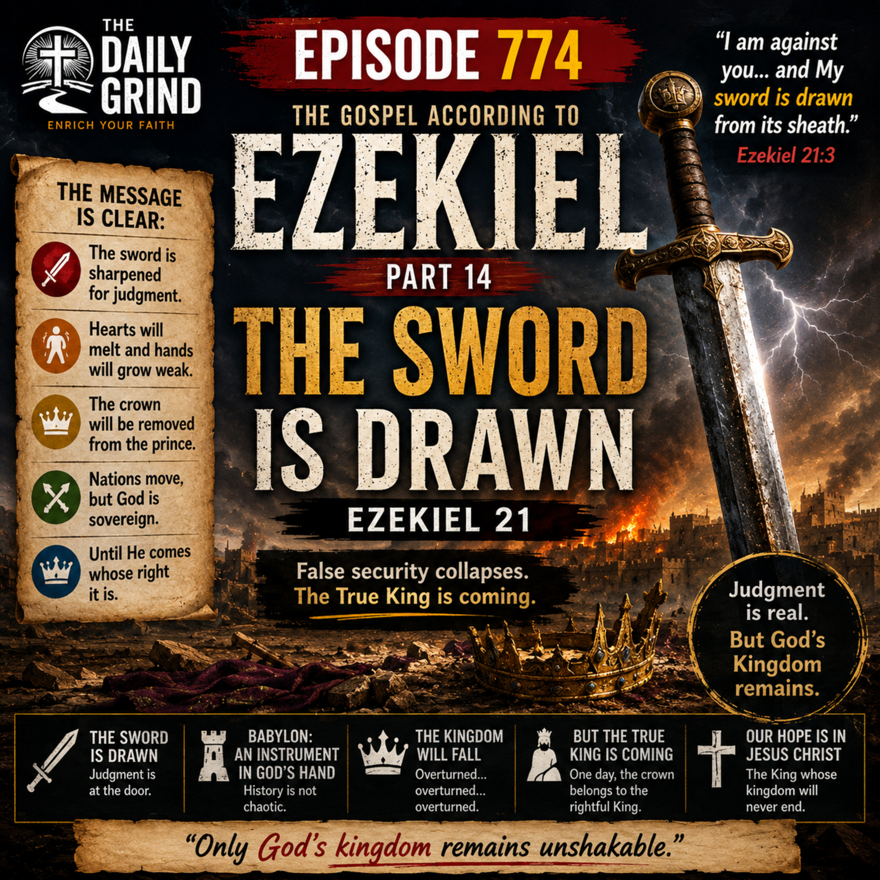 774 The Sword Is Drawn Ezekiel 21 (The Gospel According to Ezekiel Part 14)