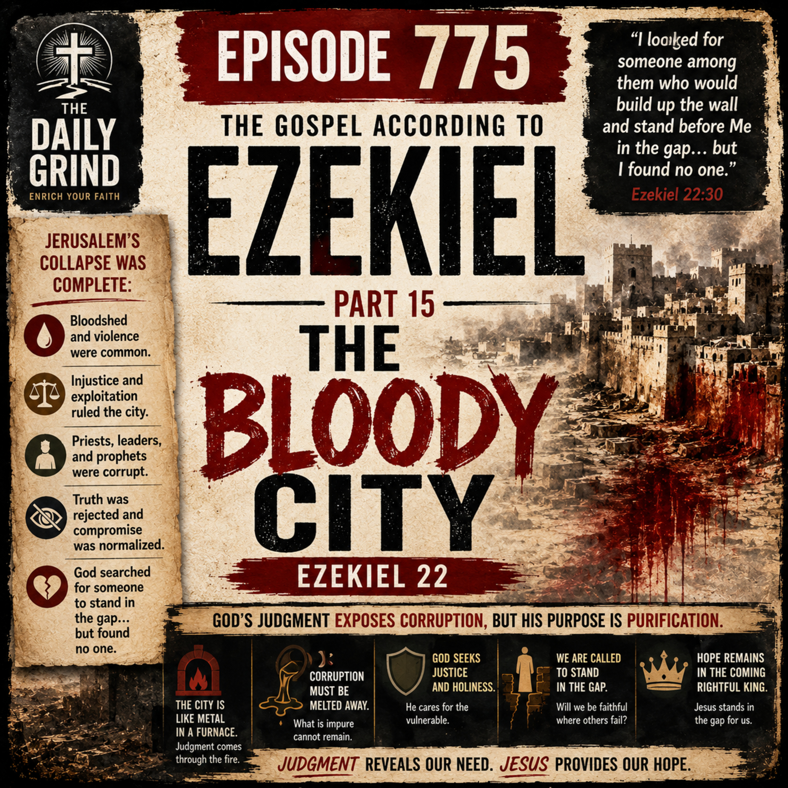 775 The Bloody City Ezekiel 22 (The Gospel According to Ezekiel Part 15)