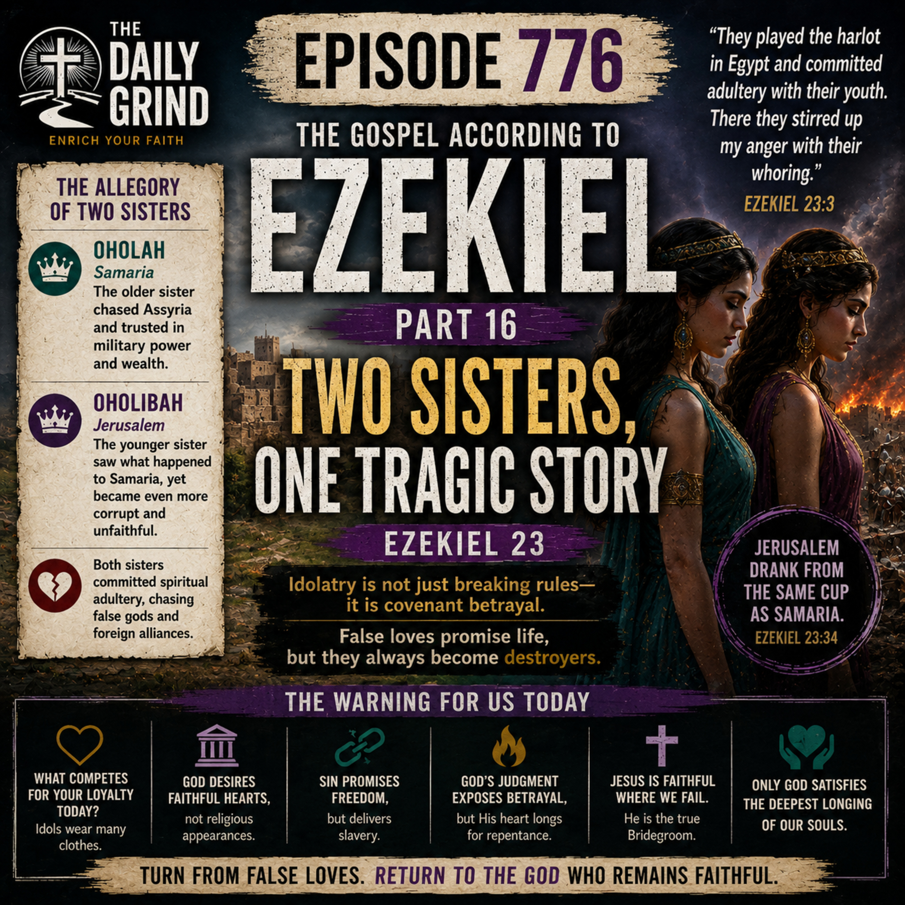 776 Two Sisters, One Tragic Story Ezekiel 23 (The Gospel According to Ezekiel Part 16)