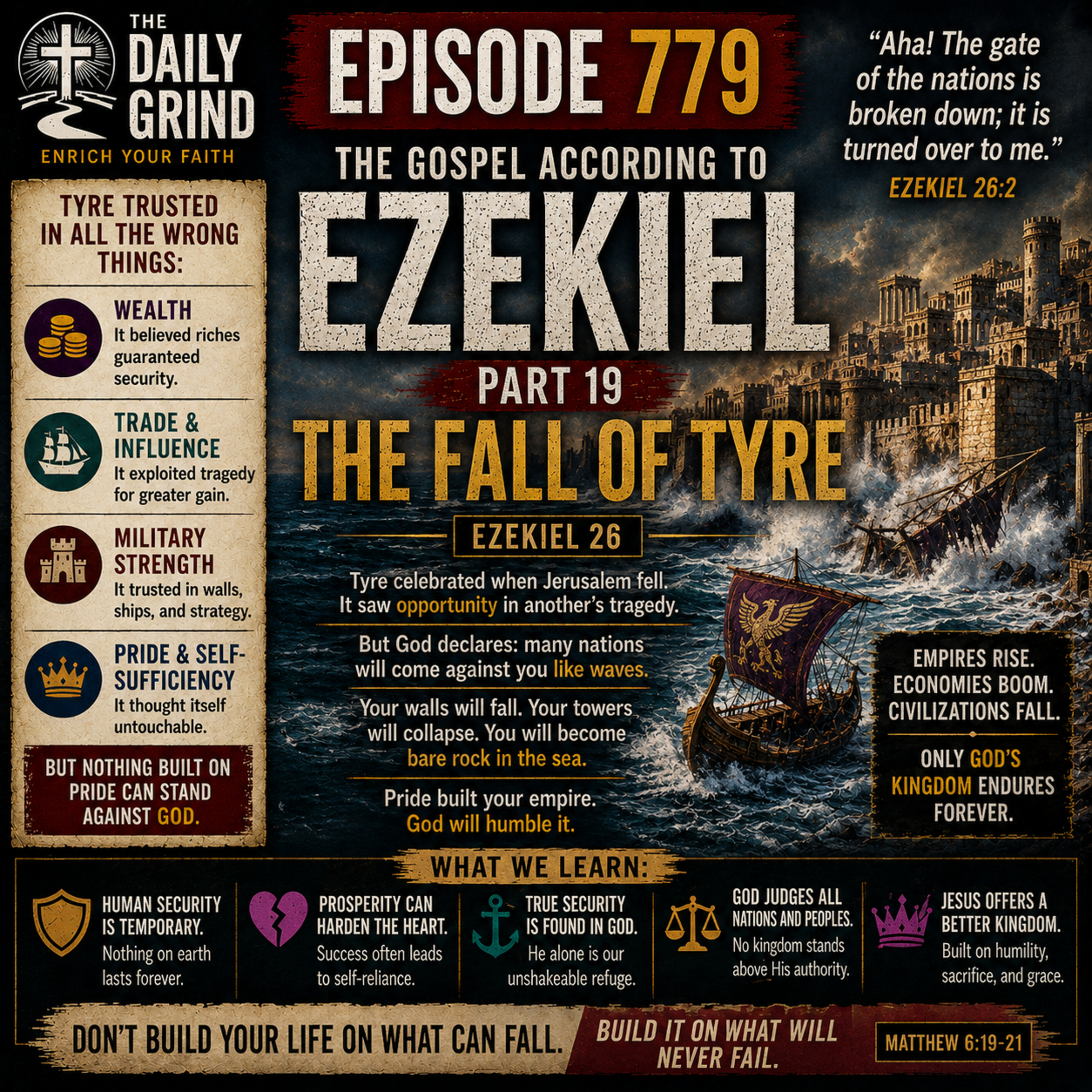 779 The Fall of Tyre Ezekiel 26 (The Gospel According to Ezekiel Part 19)