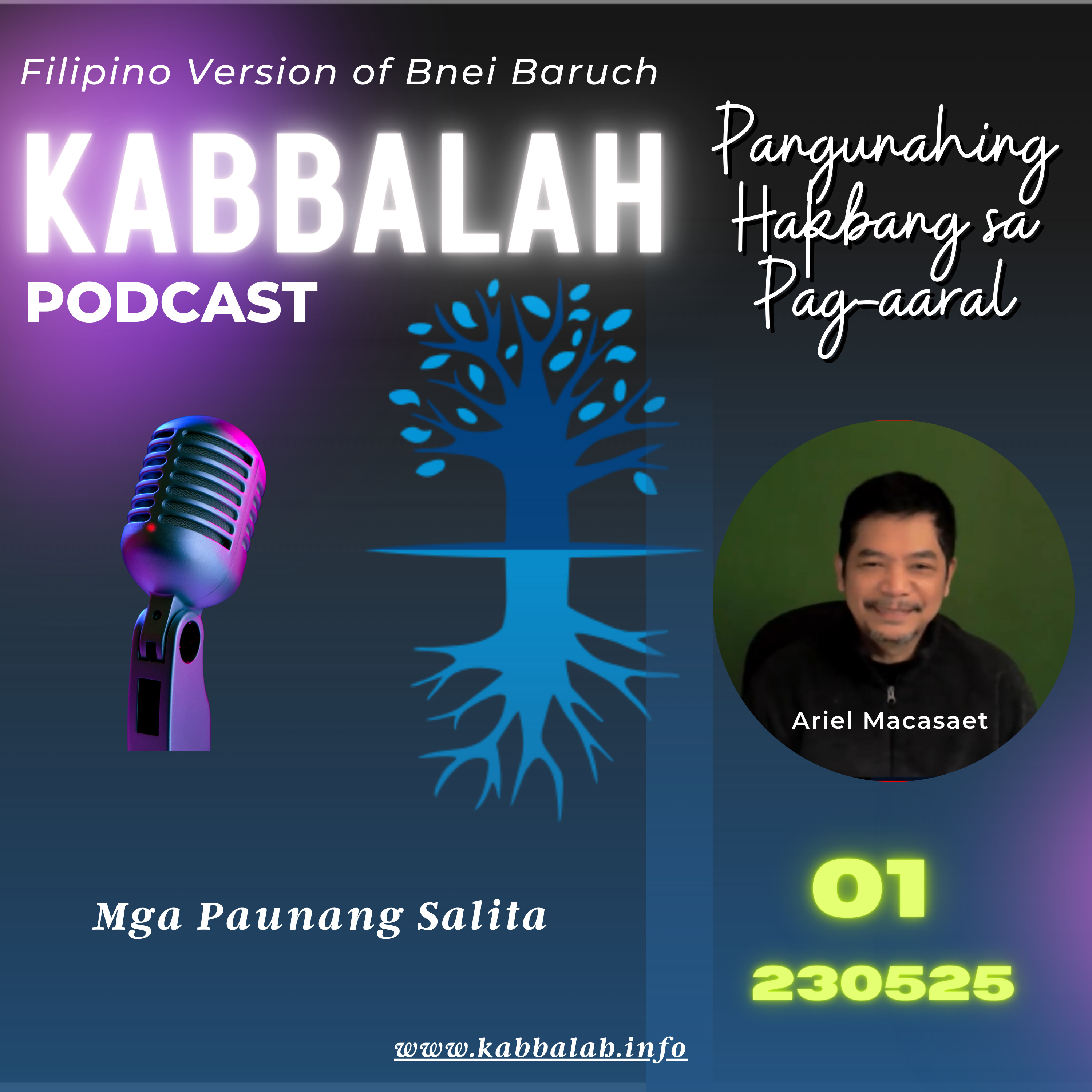 Episode 1-"Mga Paunang Salita Sa Mga Pangunahing Hakbang Sa Pag-aaral Ng Karunungan Ng Kabbalah" episode artwork