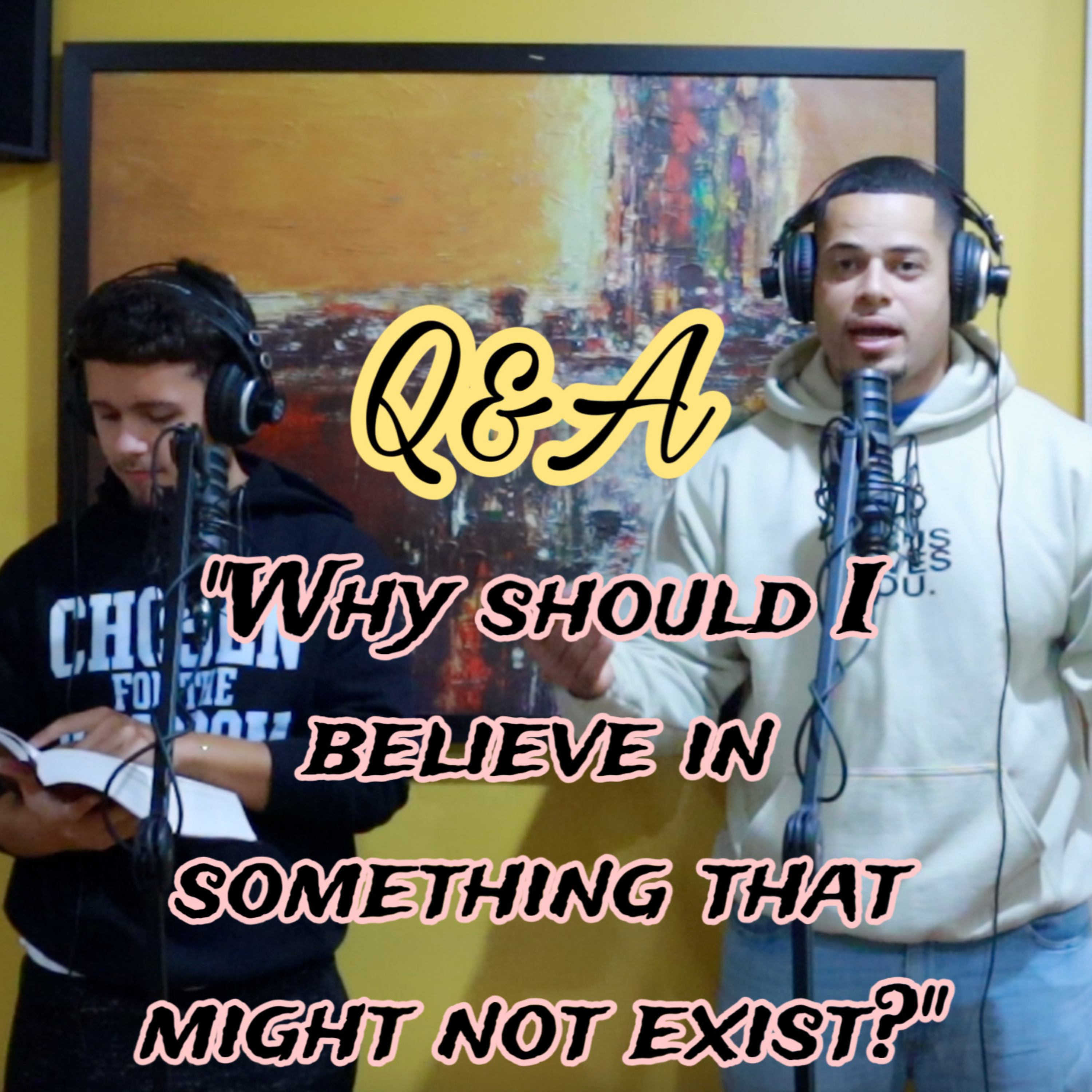 "Why should I believe in something that might not exist?!" Q&A/ Let's Eat episode artwork