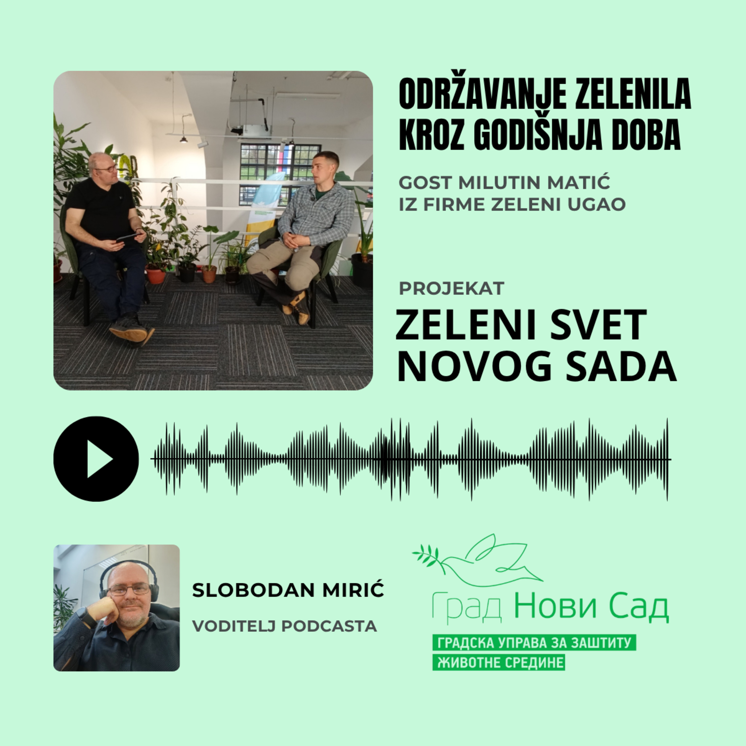 Zeleni svet Novog Sada - Tema: Drvo u gradu nije isto što i drvo u šumi - Gost Milutin Matić episode artwork