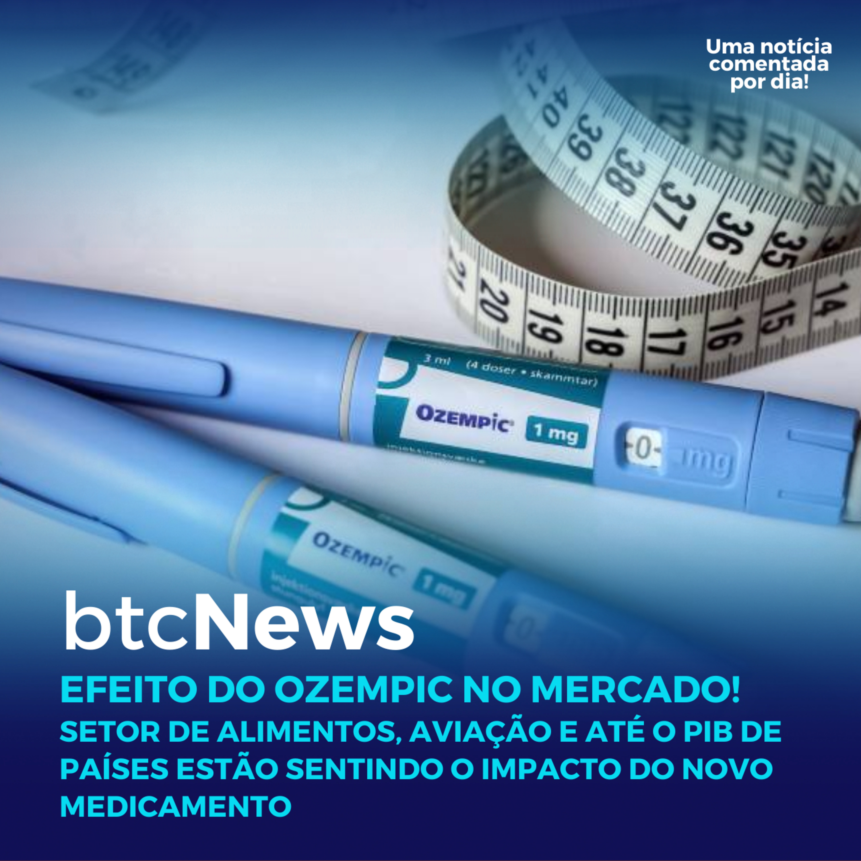 BTC News | Efeito do Ozempic no mercado! Setor de alimentos, aviação e até PIB de países impactados episode artwork