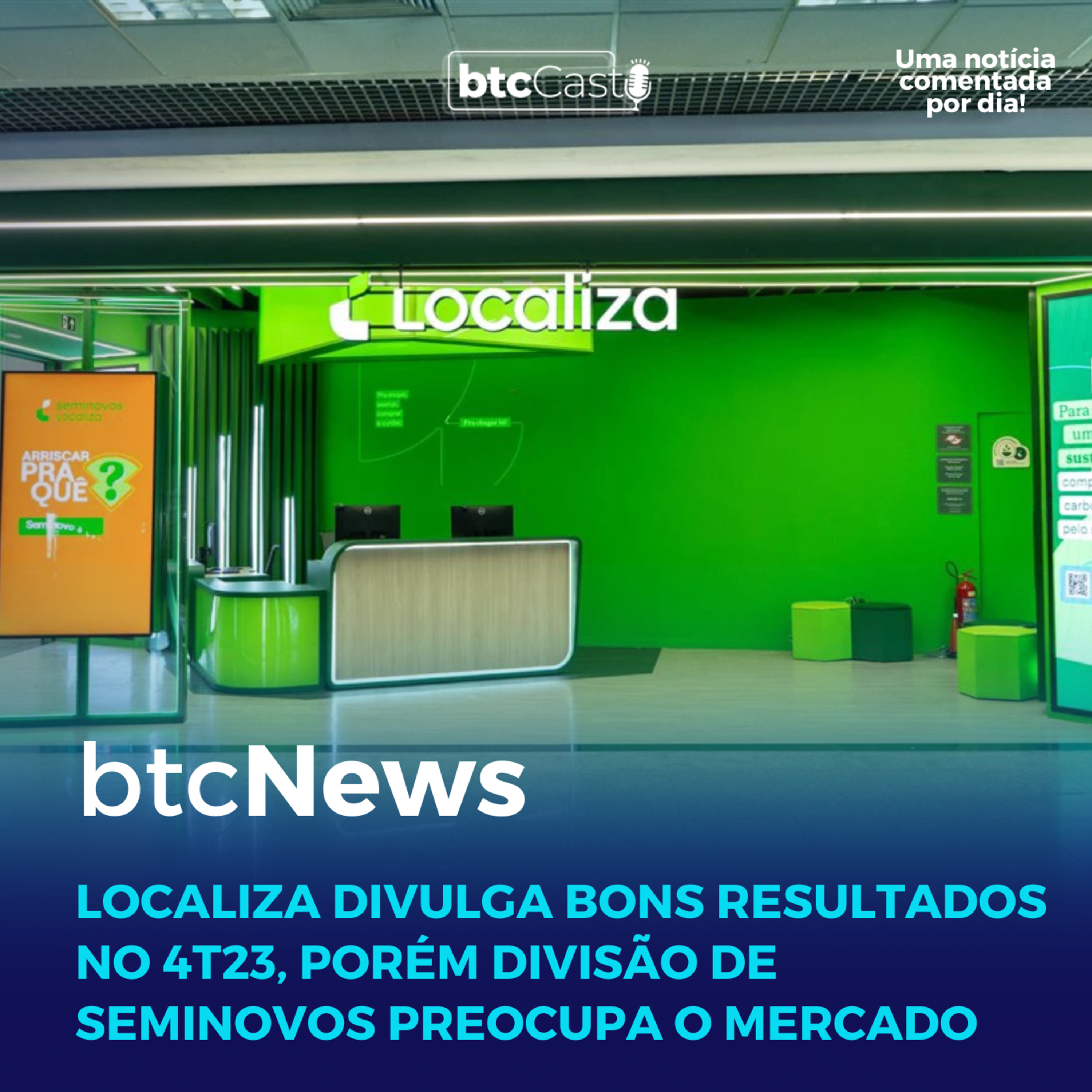 BTC News | Localiza divulga bons resultados no 4T23, porém divisão de seminovos preocupa o mercado