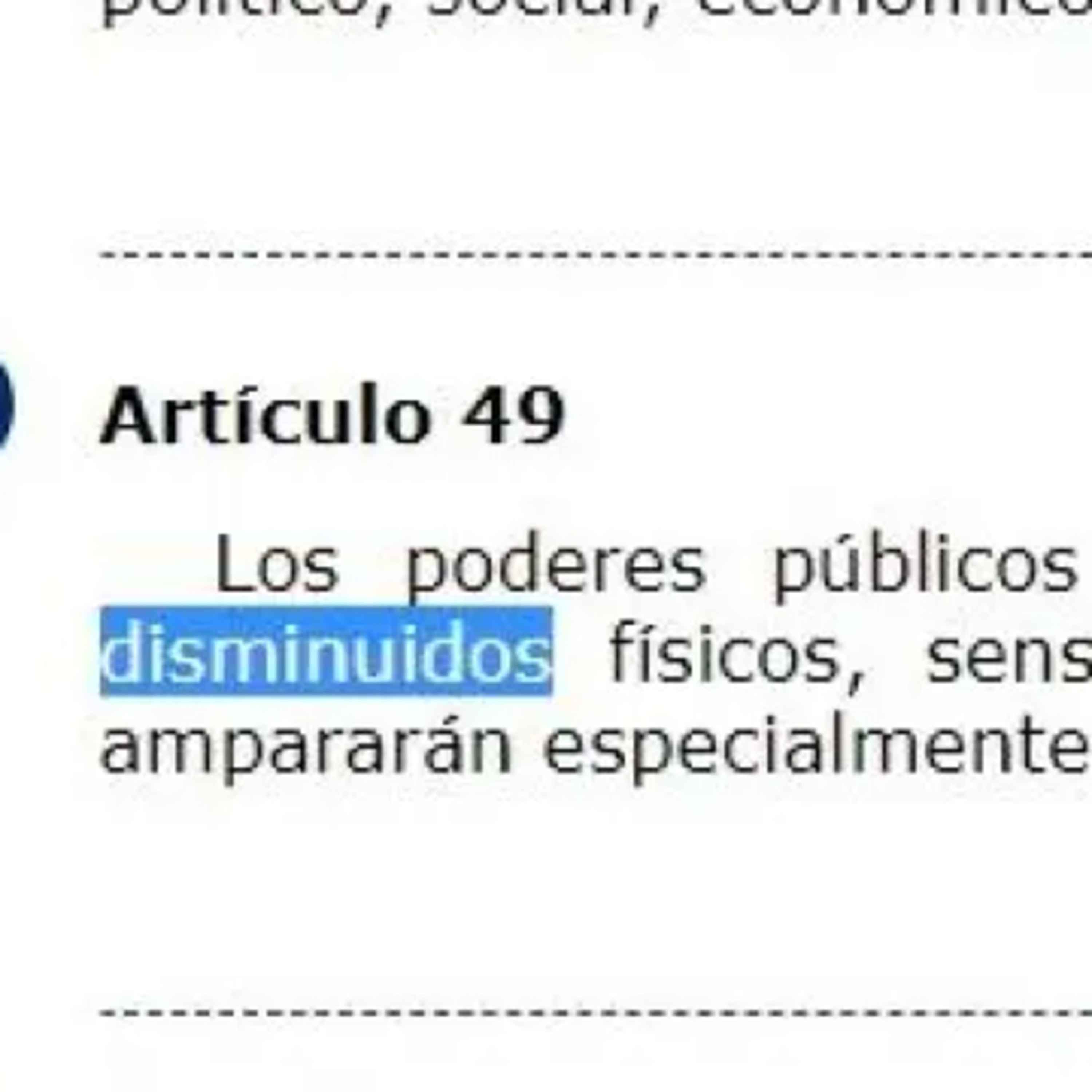 Capítulo 132, Articulo 49 de la Constitución Española.  episode artwork