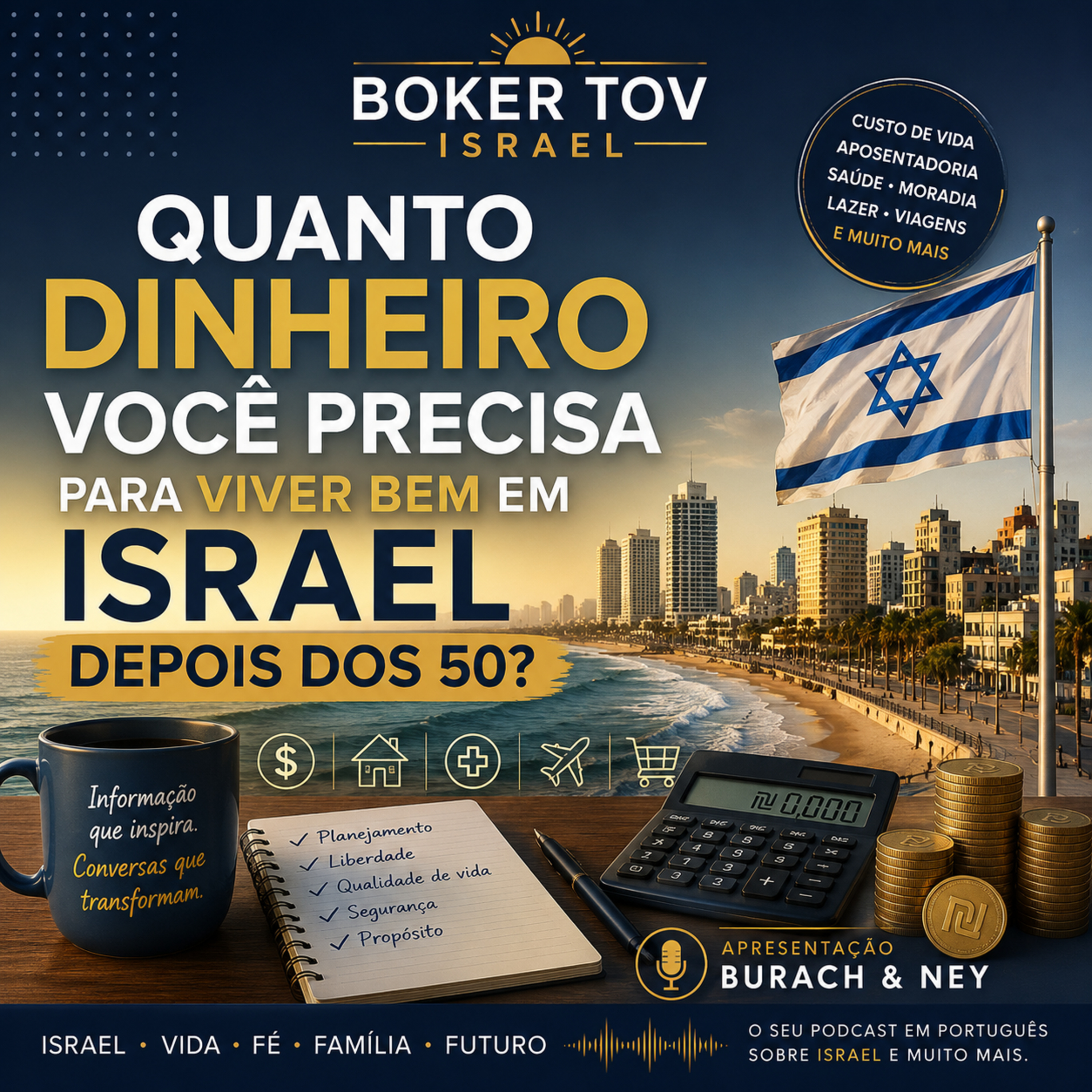 Quanto dinheiro você precisa para viver bem em Israel depois dos 50? episode artwork