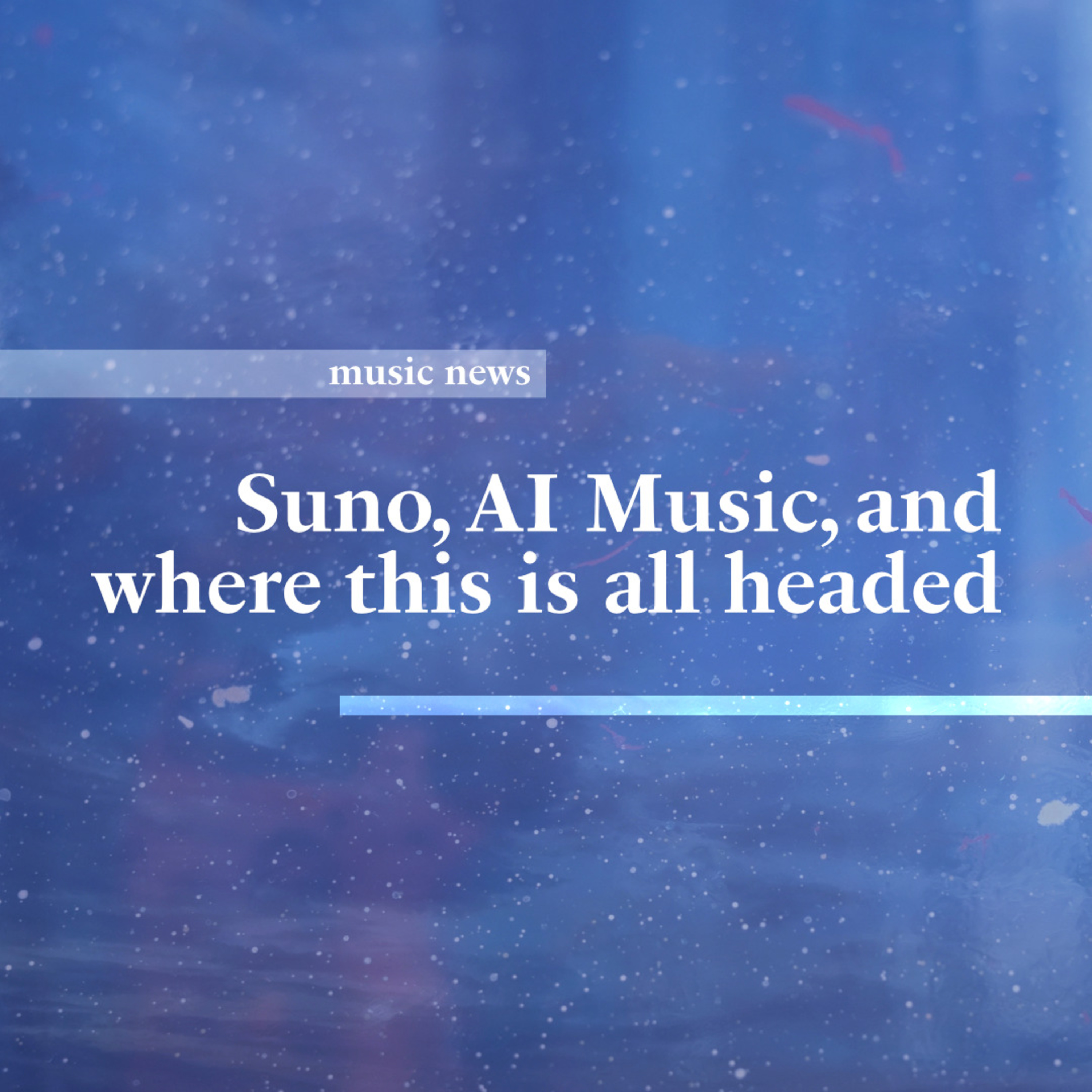 in response to Suno CEO Mikey Shulman • the future of AI in music episode artwork