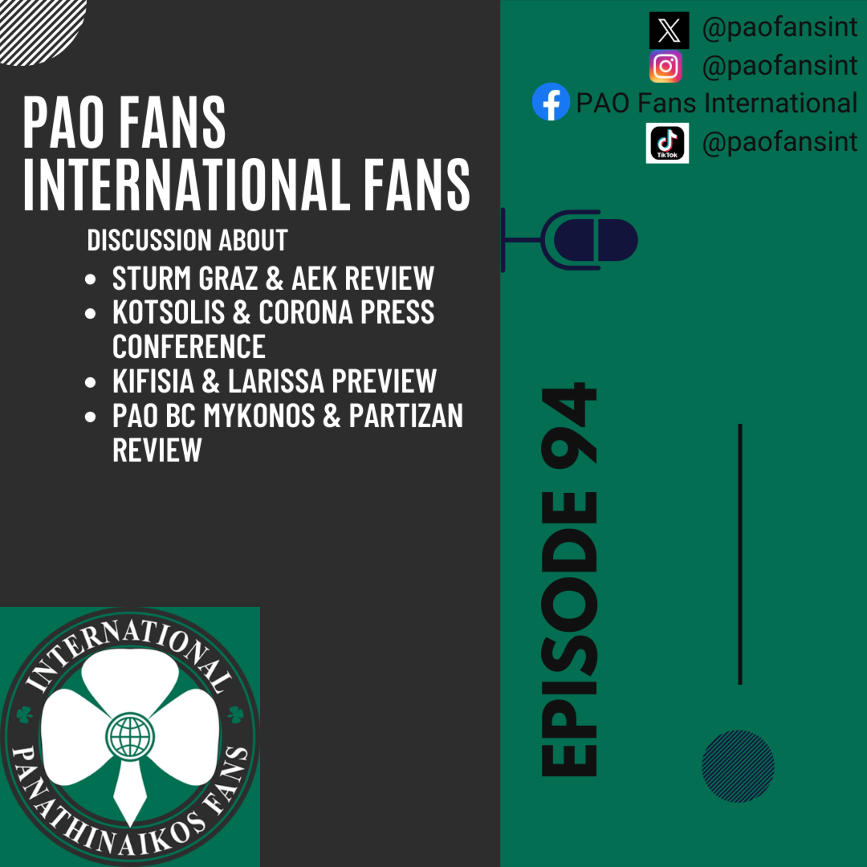 PAO Fans International Ep 94 - Europa win, AEK Derby loss, More press conferences