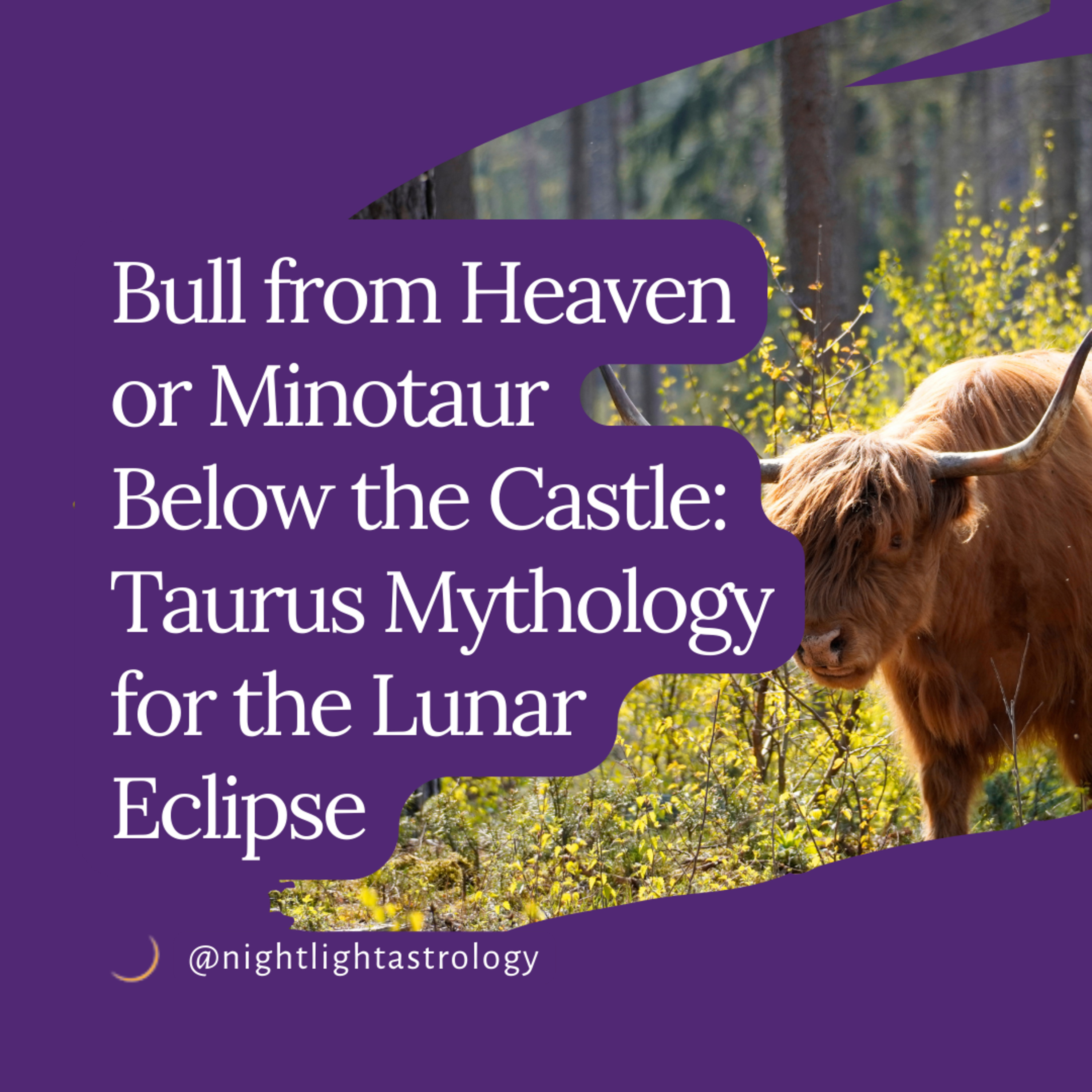 Bull from Heaven or Minotaur Below the Castle: Taurus Mythology for the Lunar Eclipse