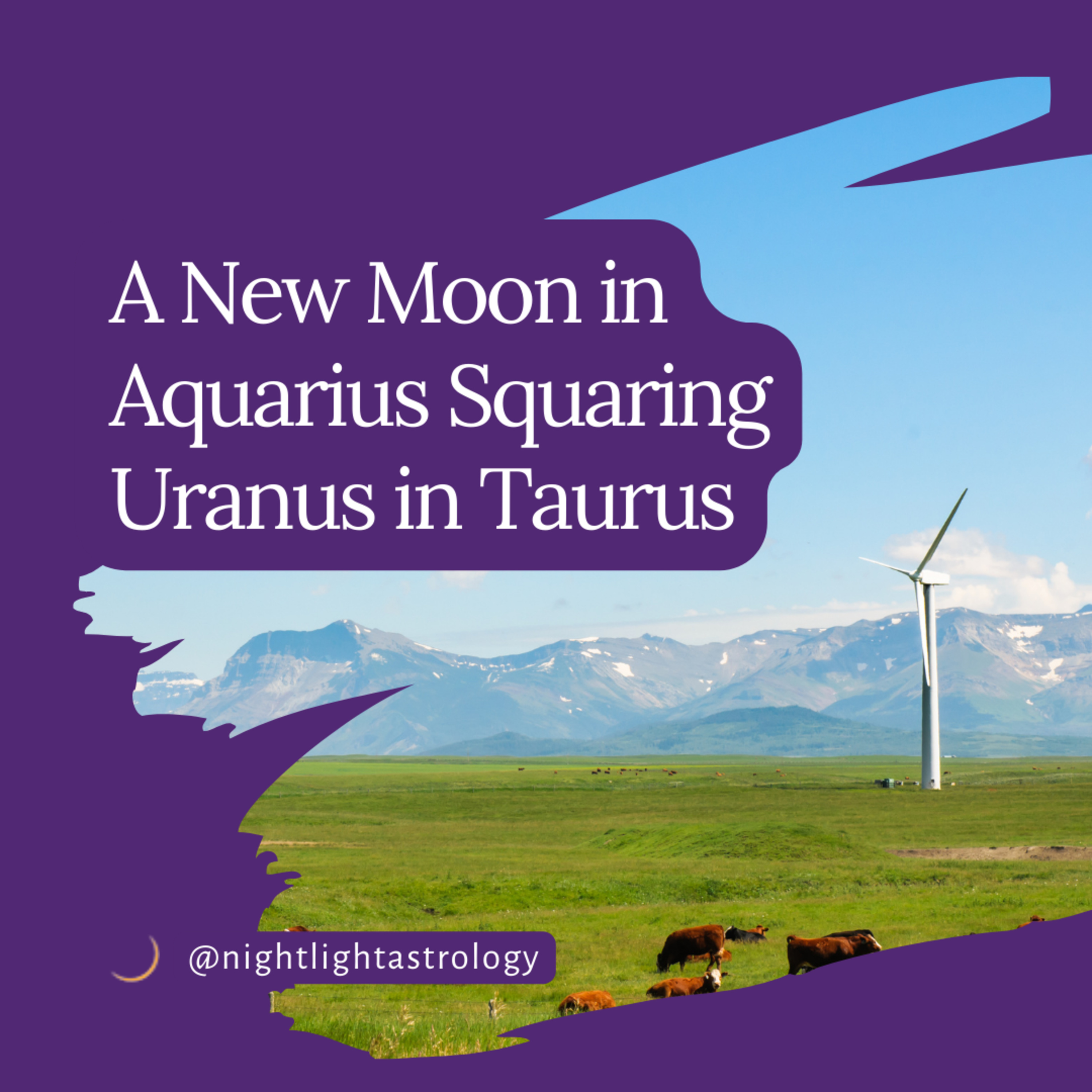 A New Moon in Aquarius Squaring Uranus in Taurus