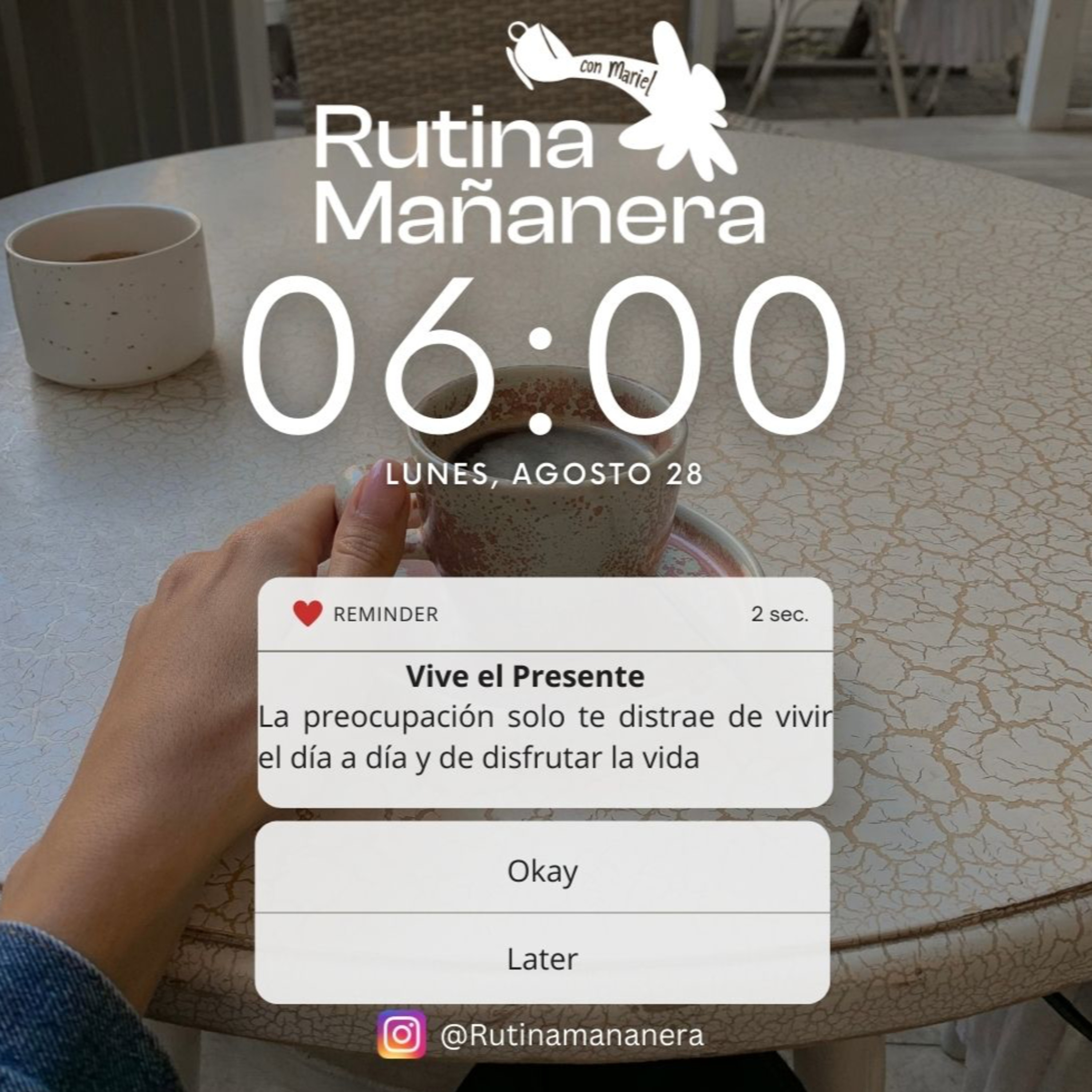 Rutina Mañanera con Mariel Cabrera