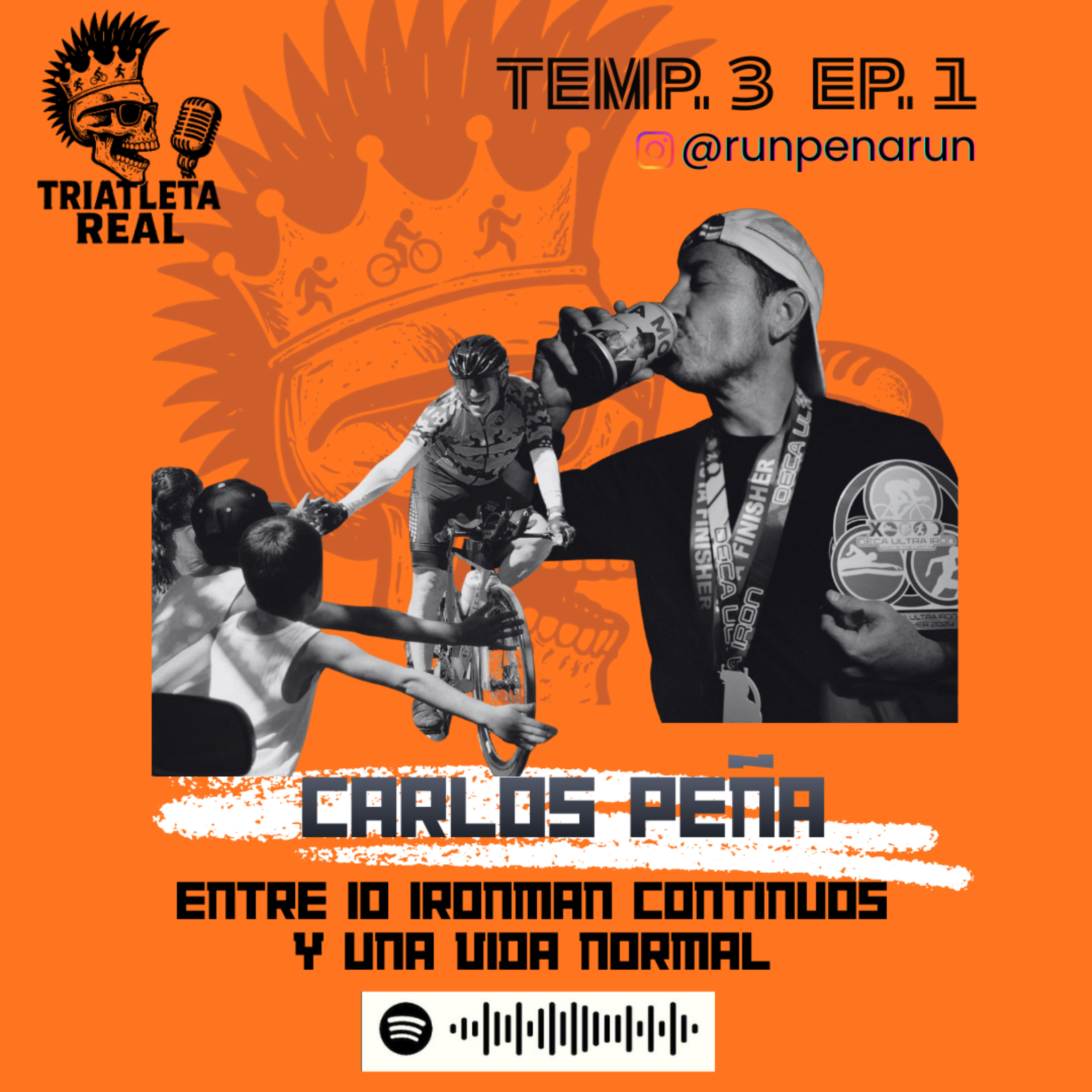 Temporada 3: Episodio 1 pt.1 / Carlos Peña. Entre 10 Ironman continuos y una vida normal. episode artwork