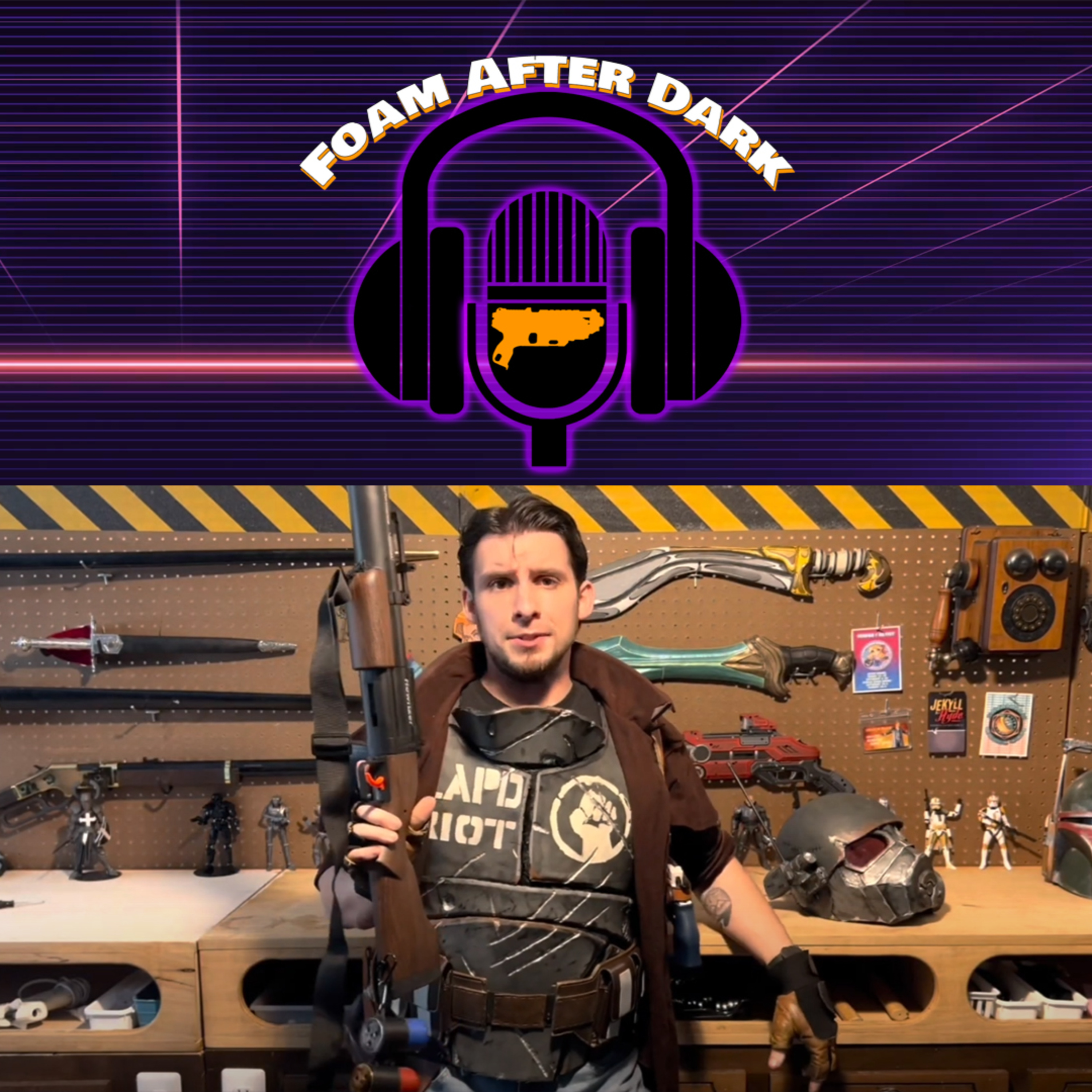 Talking Nerf & Cosplay with Average Man of RocketCoffinStudios! Foam After Dark Episode 16 episode artwork