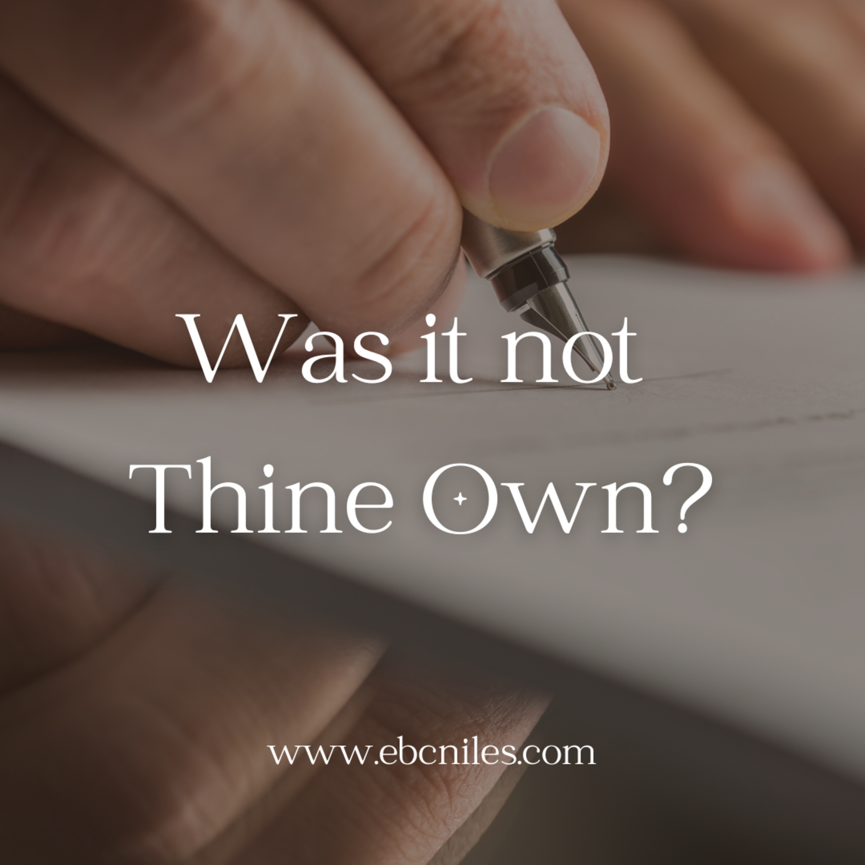 Was it not Thine Own? - Pastor Harris episode artwork