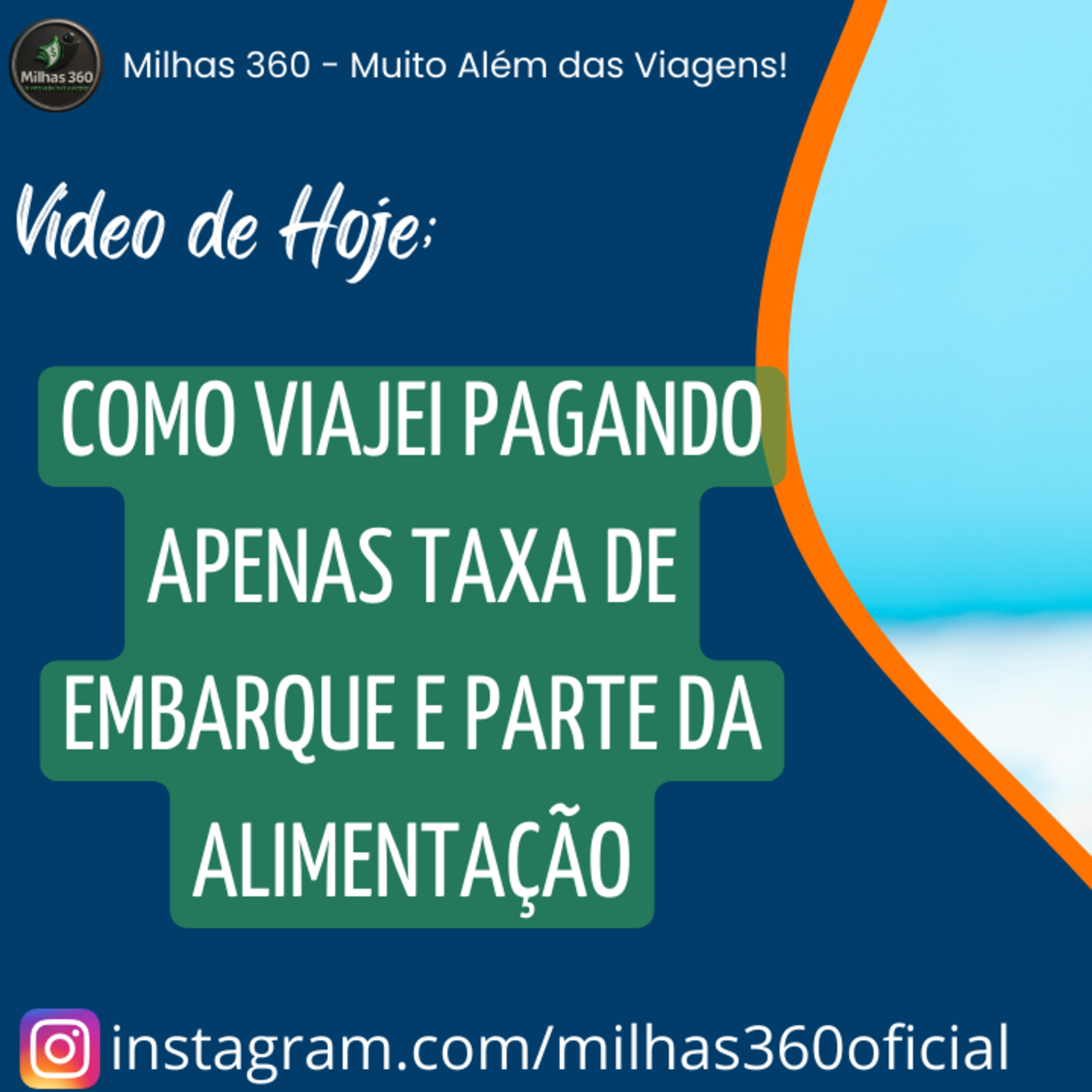 Como viajei pagando apenas taxa de embarque e parte da alimentação