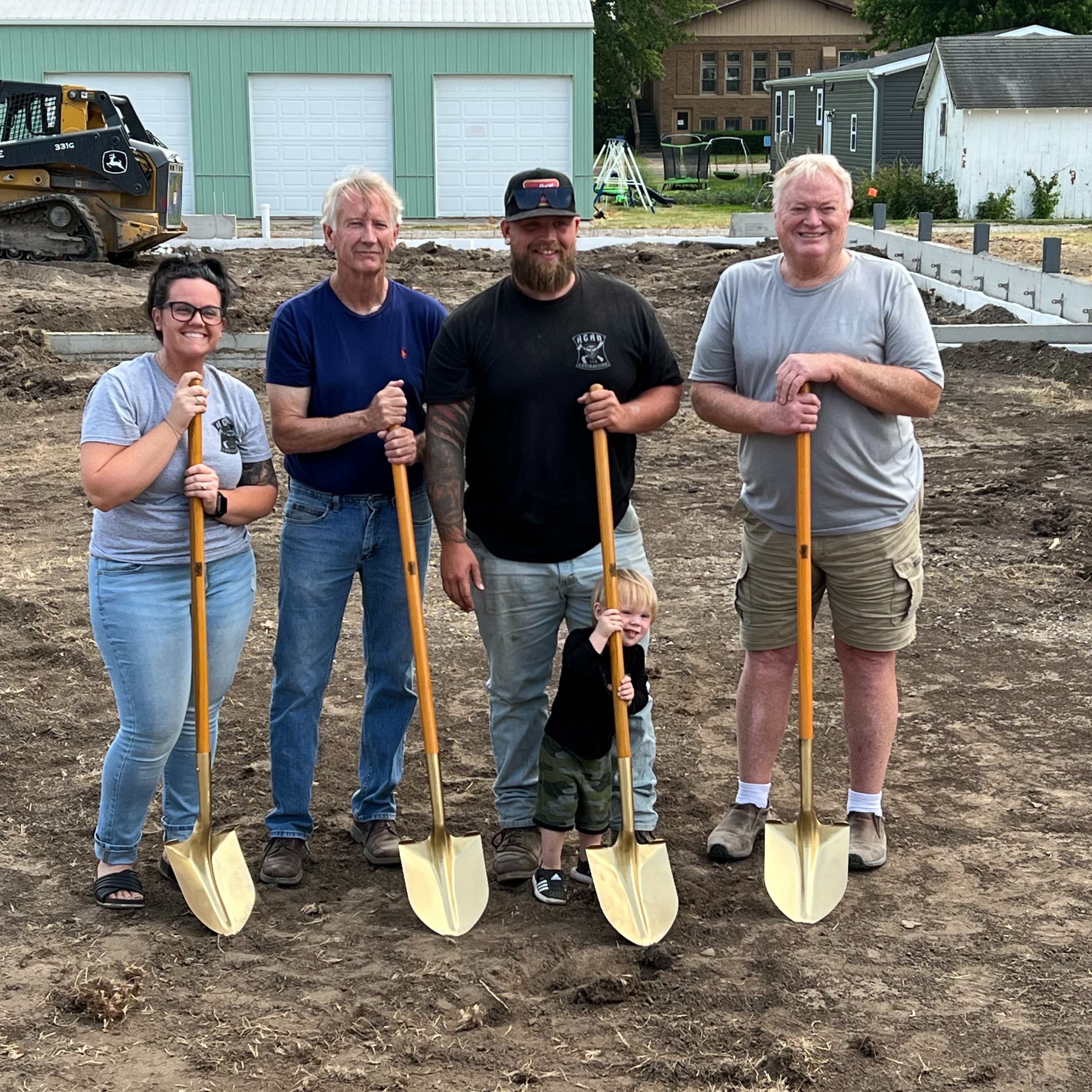 Ground Breaking of Two New Businesses in Richland, IA, New Thoughts Therapy and Agan Contracting, LLC