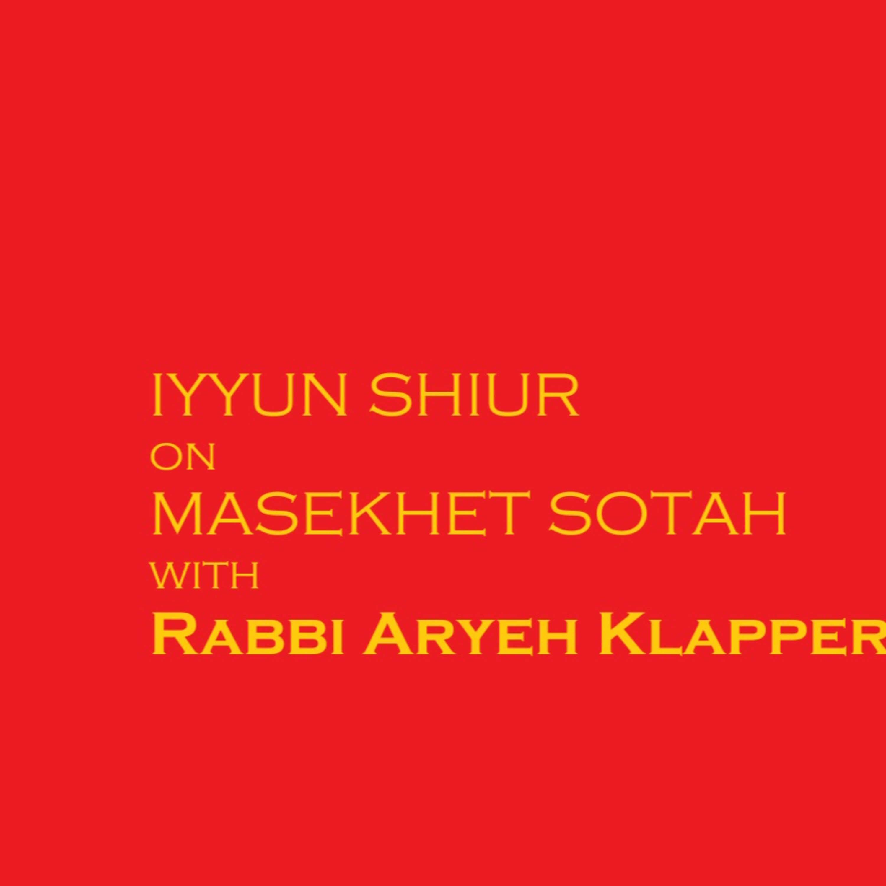 Sotah Iyyun Shiur #1 AUDIO episode artwork