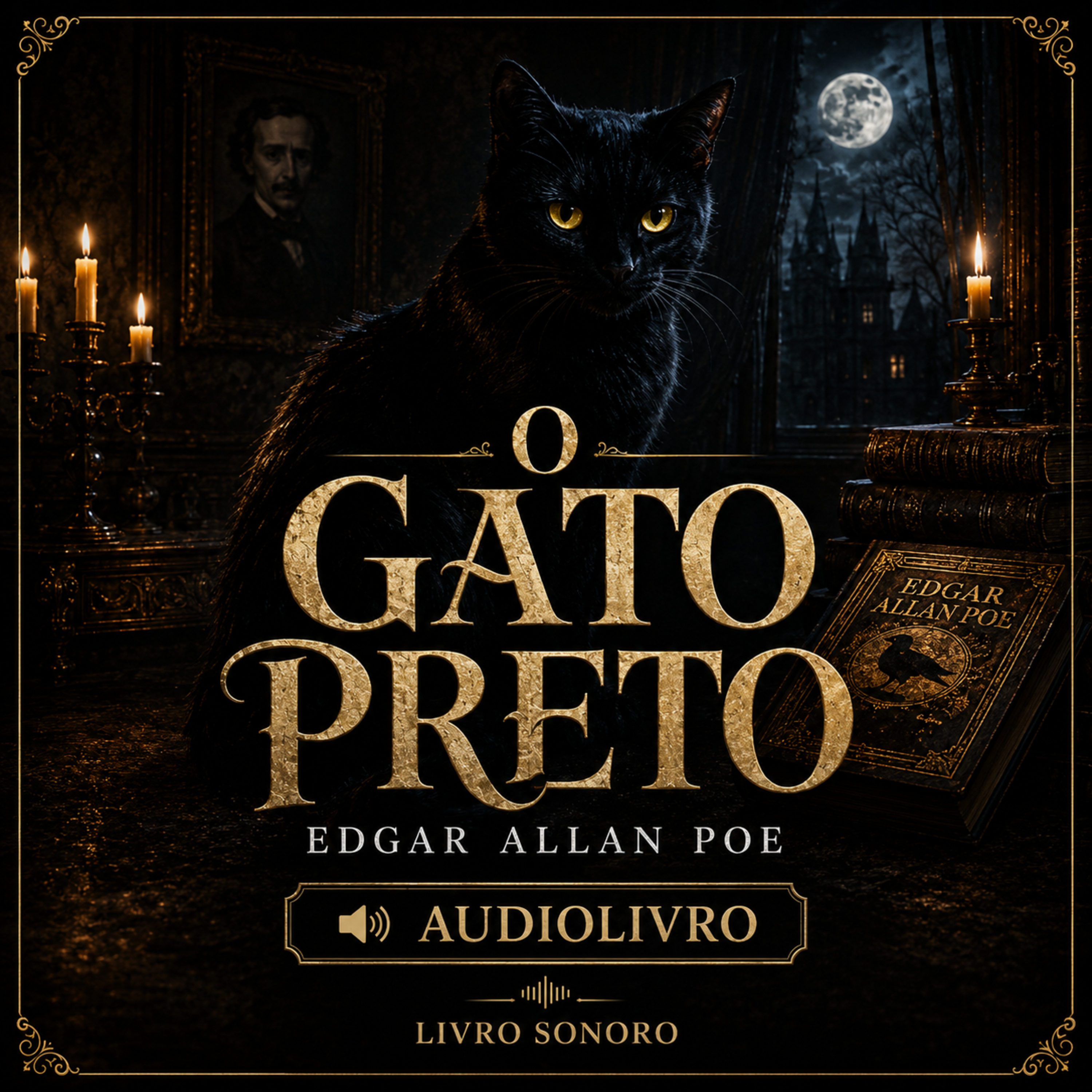 O GATO PRETO — Edgar Allan Poe | Audioconto Completo | Livro Sonoro
