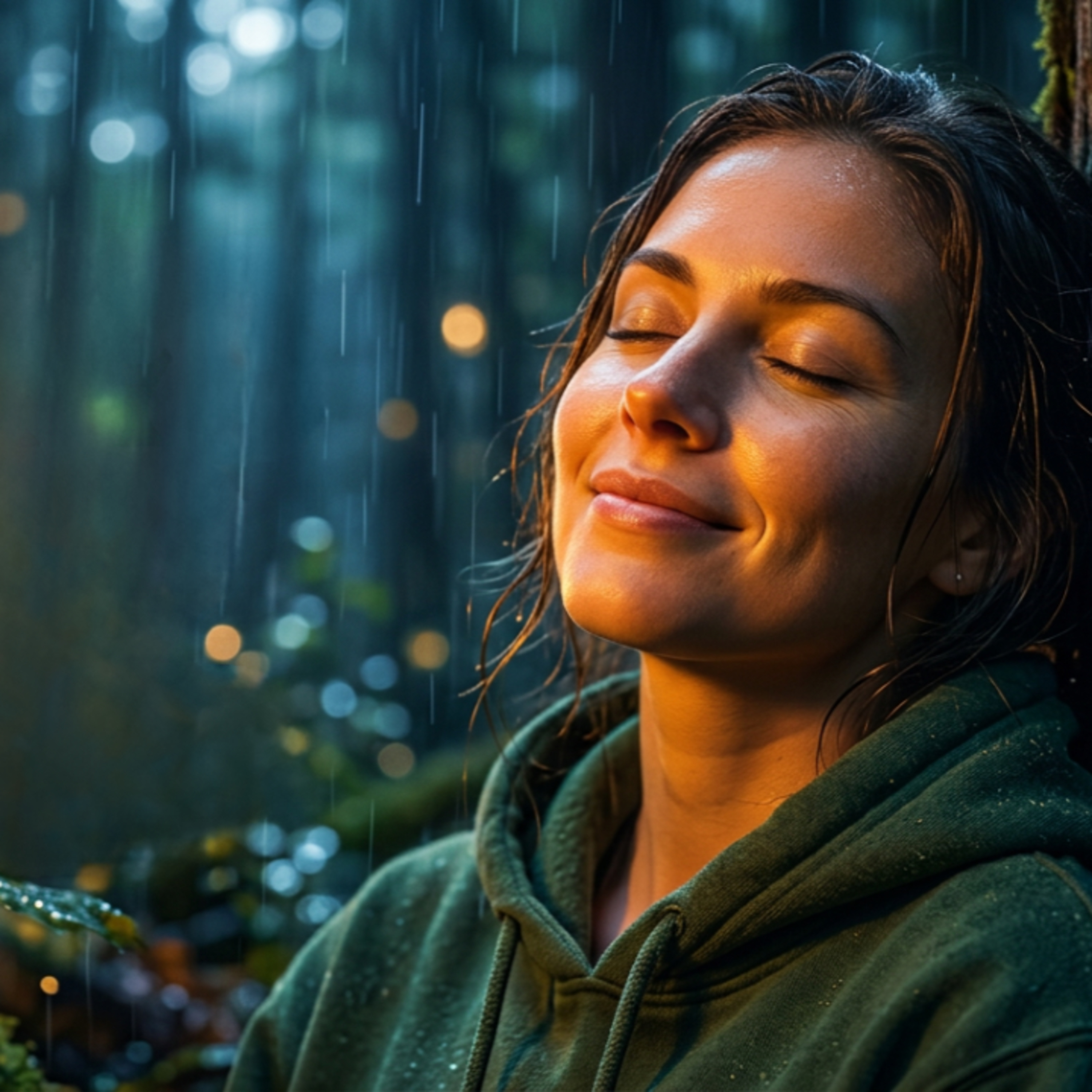Forest Rain Sleep Hypnosis (8 Hours) — Deep Sleep with Gentle Rain Sounds