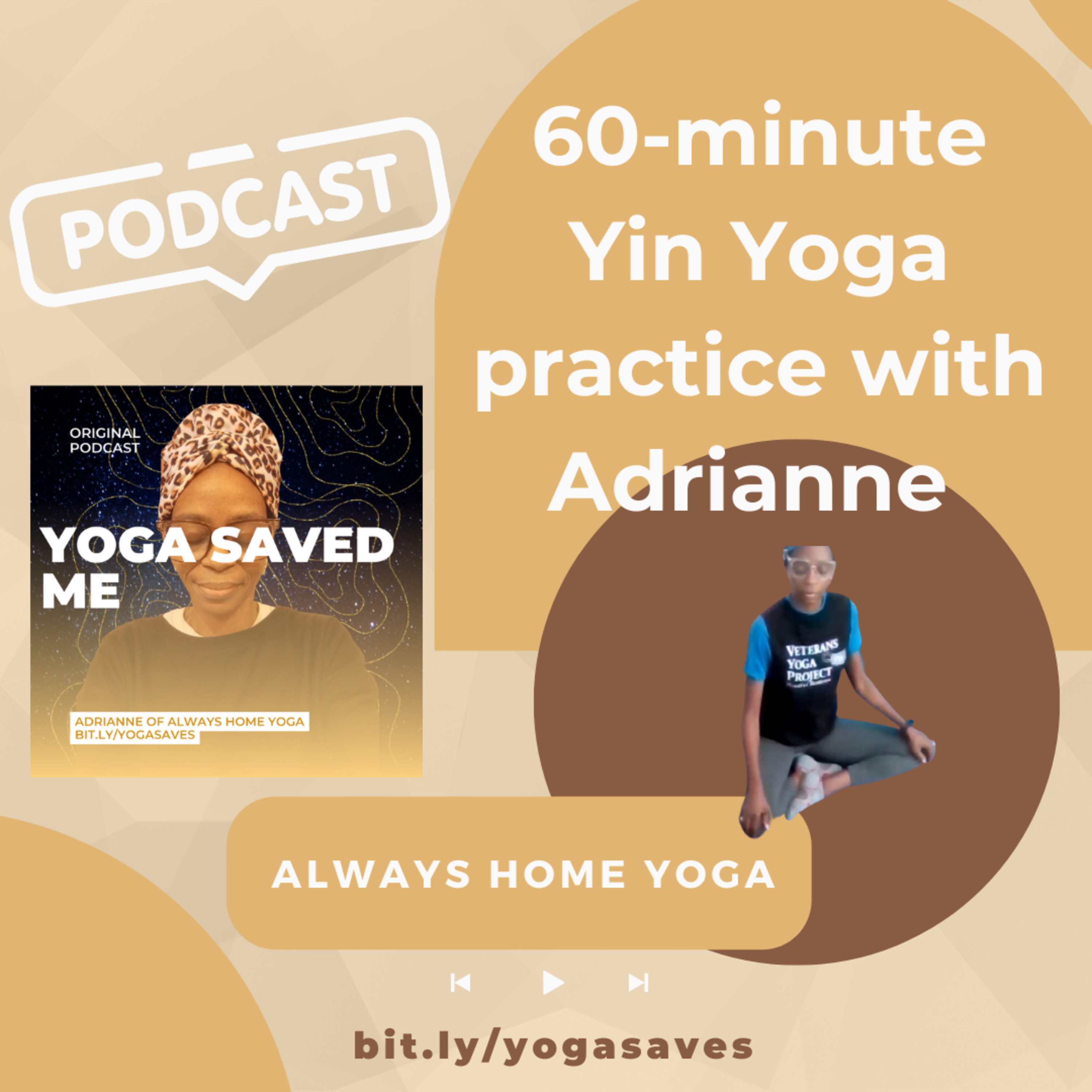 60 minute Yin Yoga to Relieve Stress practice episode artwork