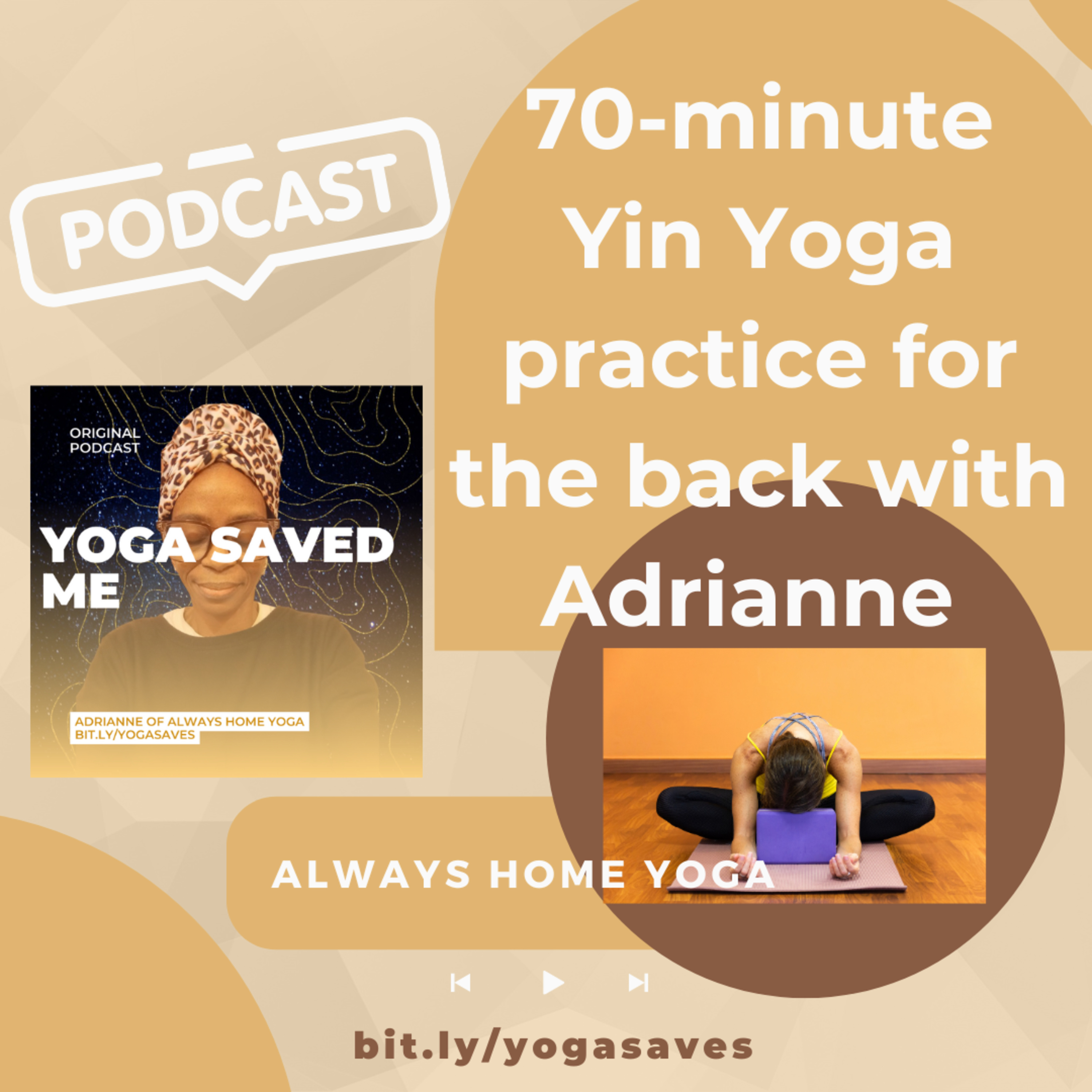 70 minute Yin Yoga for the Back practice episode artwork