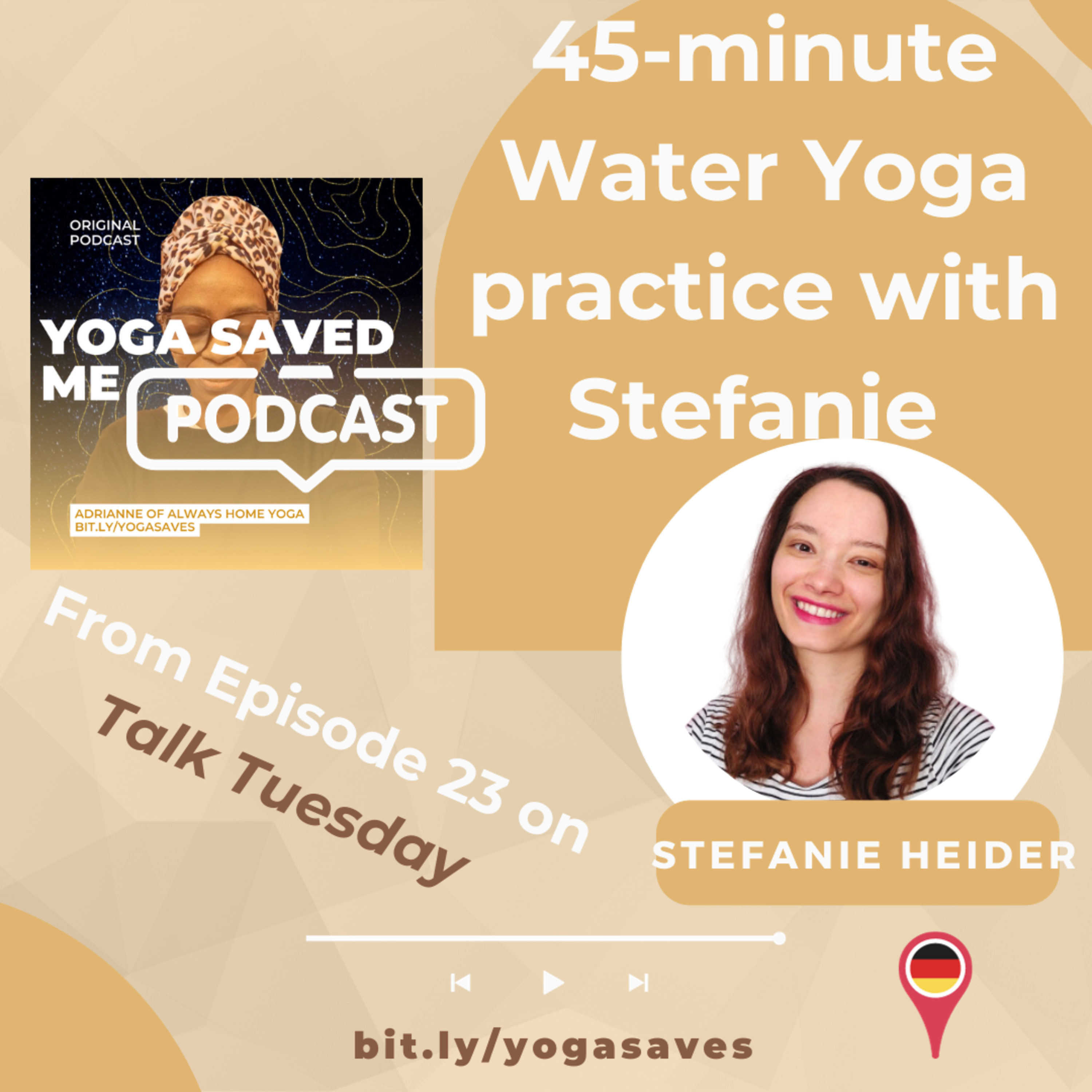 45 Minute Water Flow practice with Stefanie Heider  episode artwork