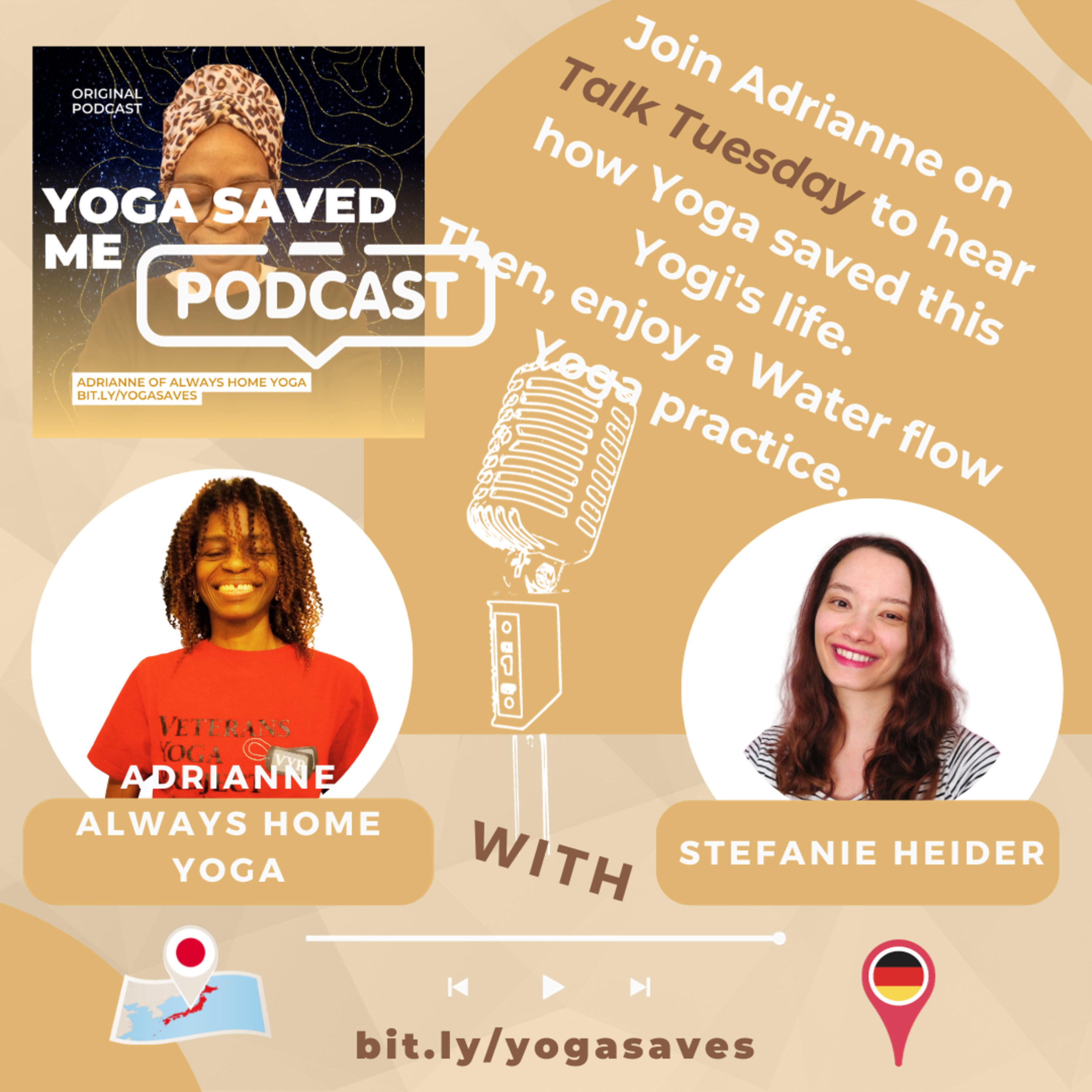 How Yoga Saved My Life + 45 minute Water Yoga Flow practice: Talk Tuesday with Stefanie Heider  episode artwork
