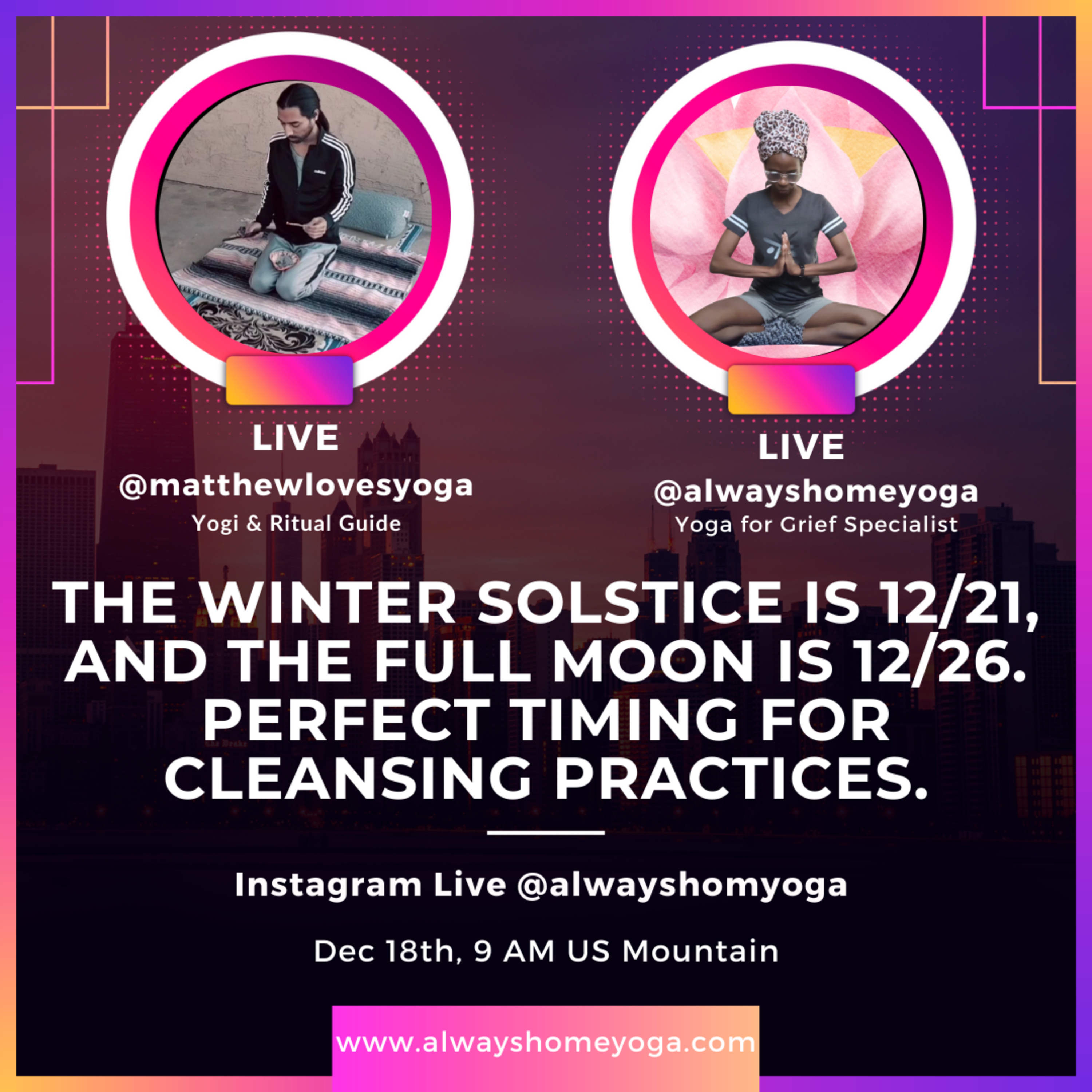 Rituals for Winter Solstice & New Moon: Instagram Live episode artwork