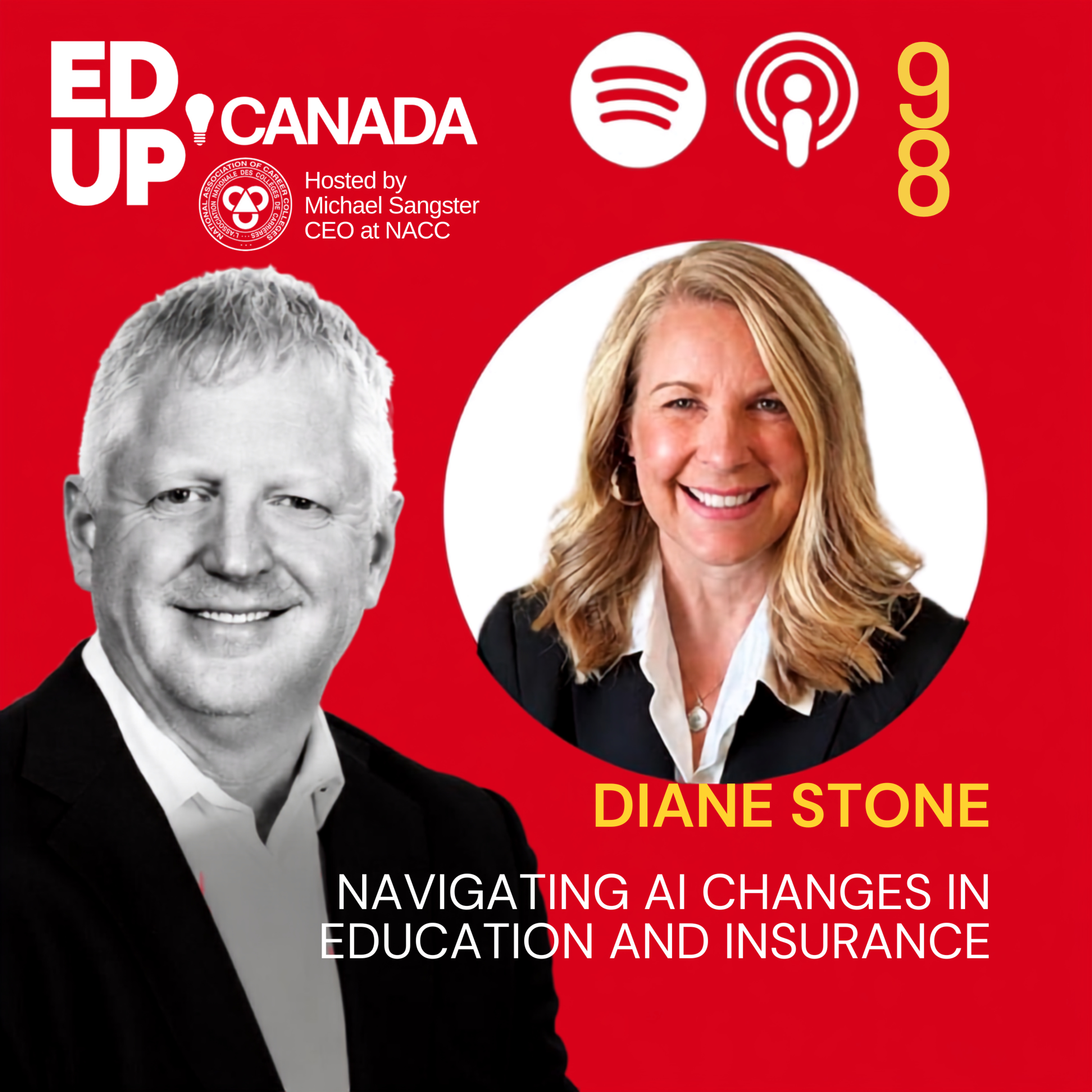 "Diane Stone on Navigating AI Changes in Education and Insurance" episode artwork