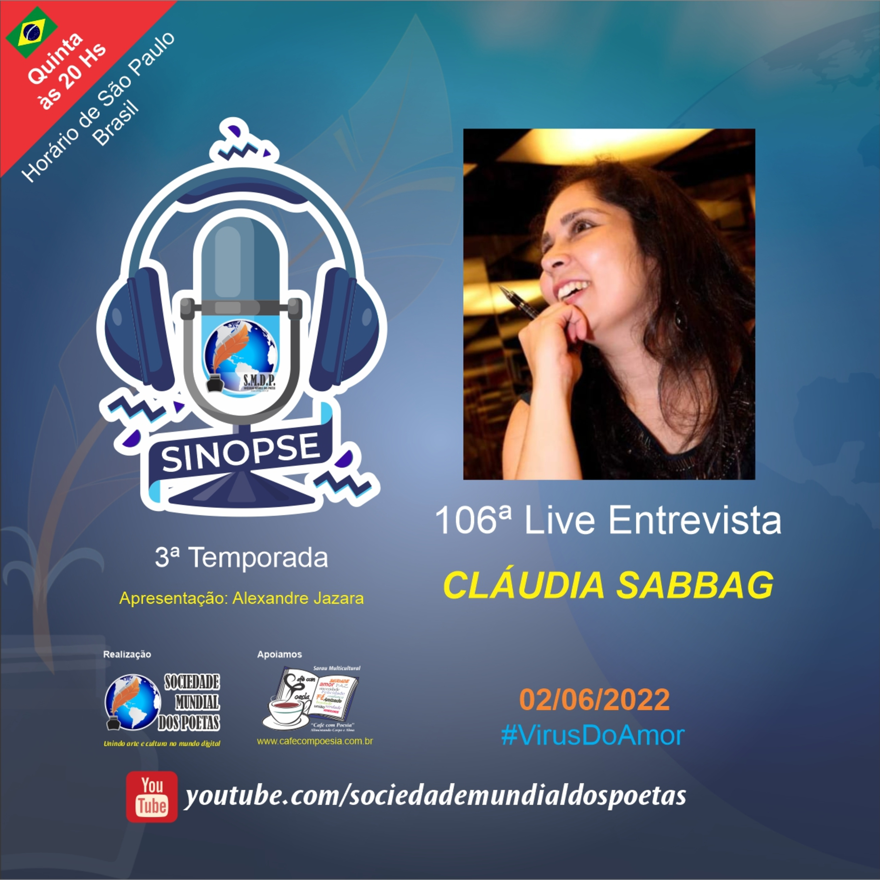 SINOPSE da SMDP seu podcast/registro biográfico de artes contemporâneas semanal