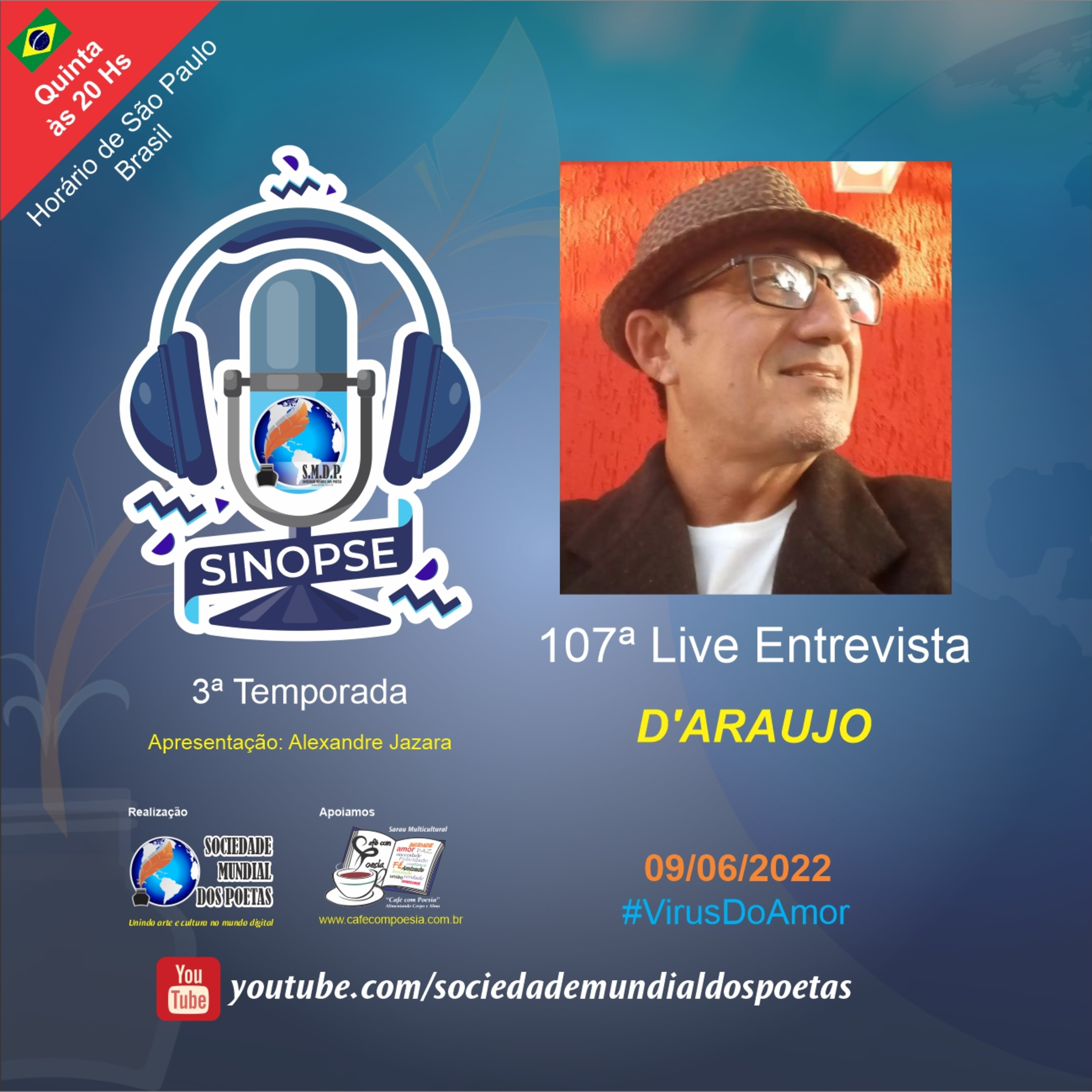 SINOPSE da SMDP seu podcast/registro biográfico de artes contemporâneas semanal